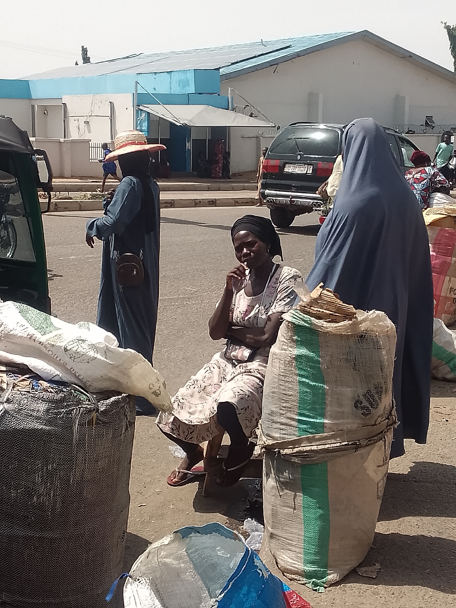Morning street life documented in Pantame, Nigeria