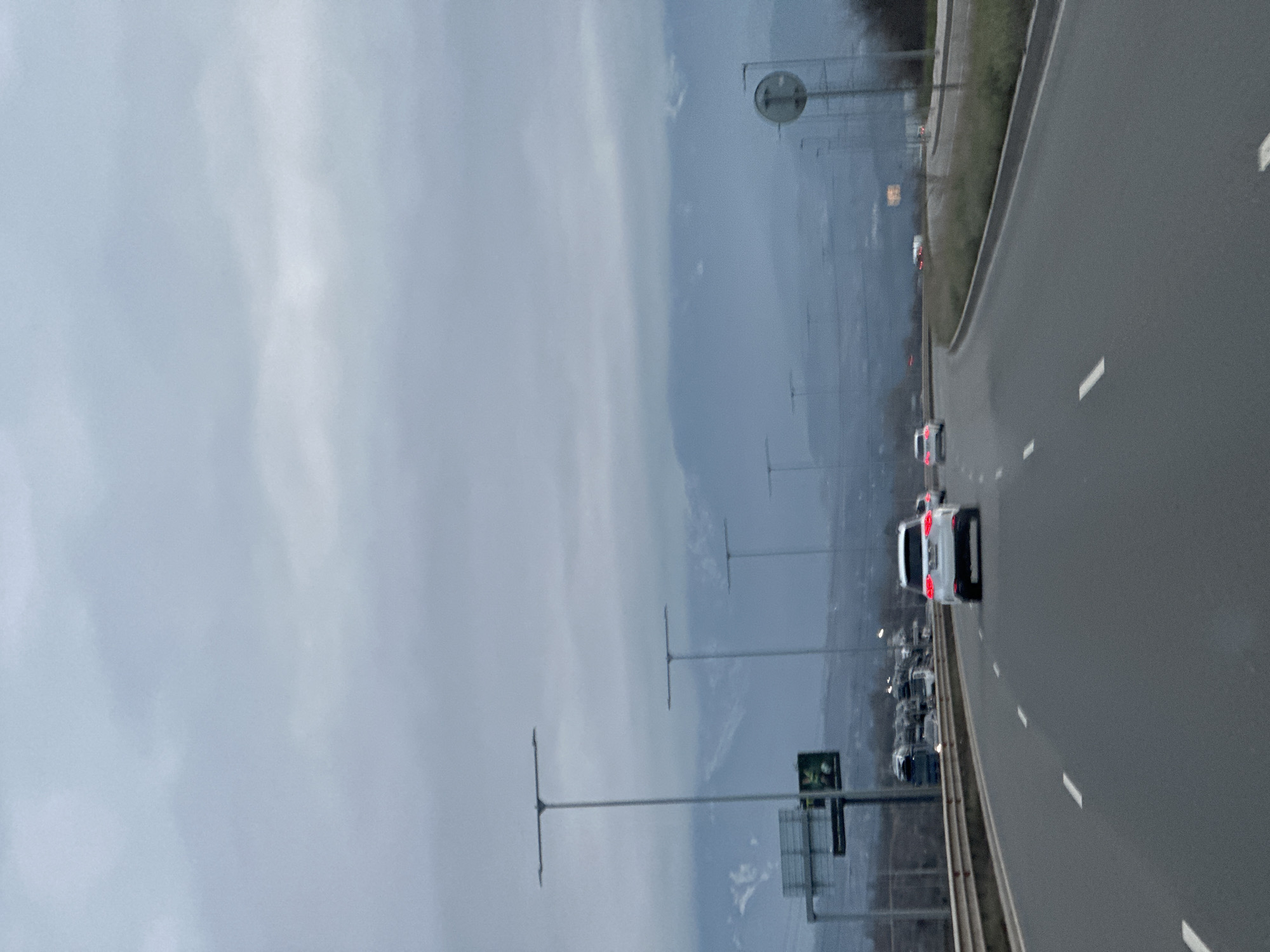 Highway traffic documented near German, Bulgaria under overcast conditions