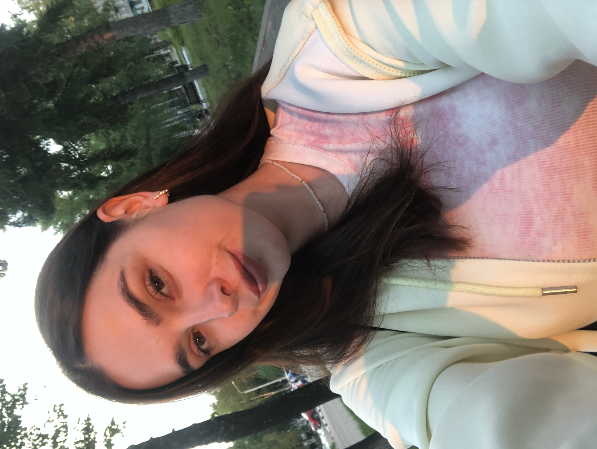 Evening stroll through Chaikovsky's illuminated embankment and streets at sunset