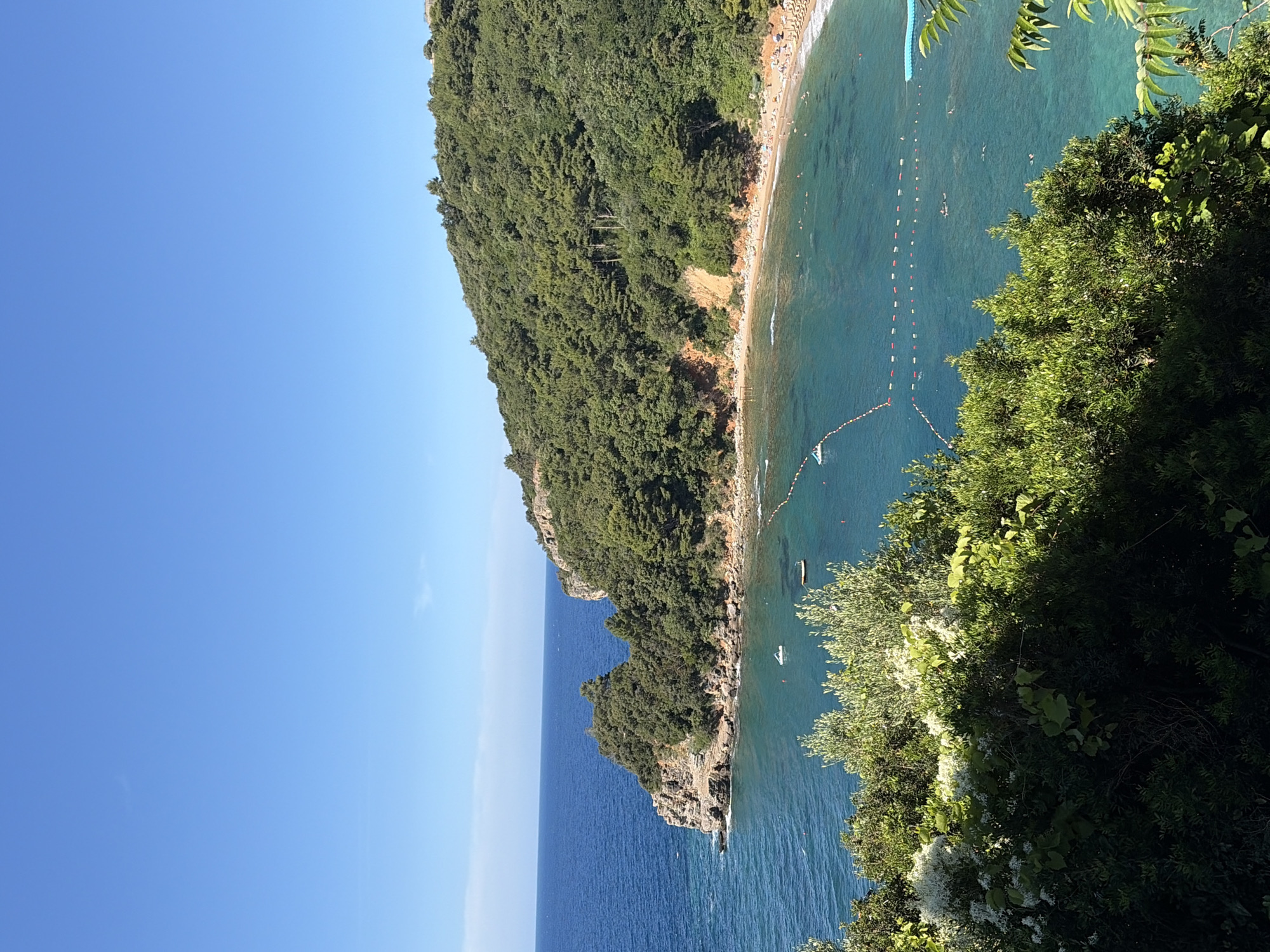 Beach day at Mogren Beach, Budva Montenegro