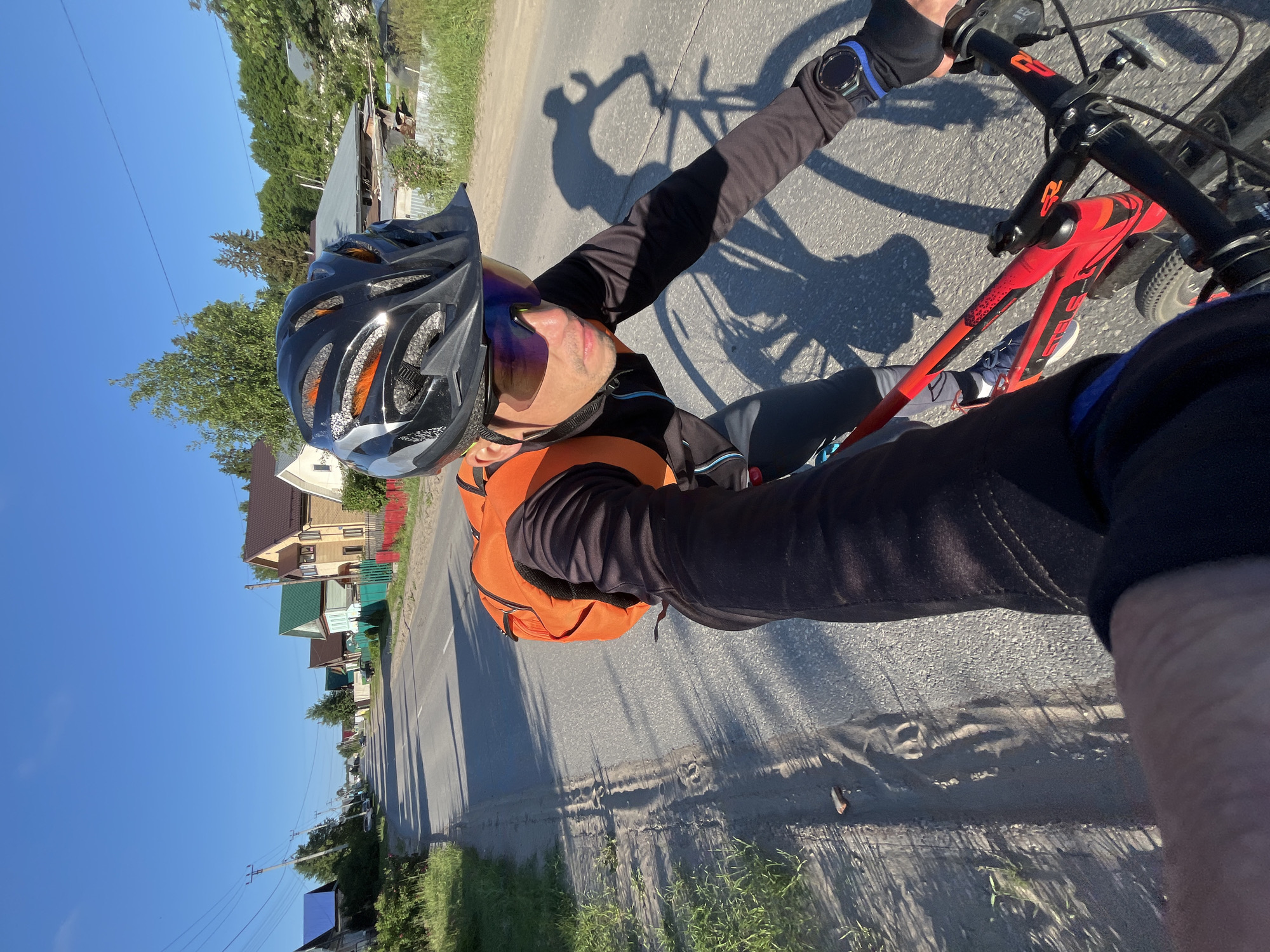Early morning life captured in Chaikovsky: cycling, driving, wildlife