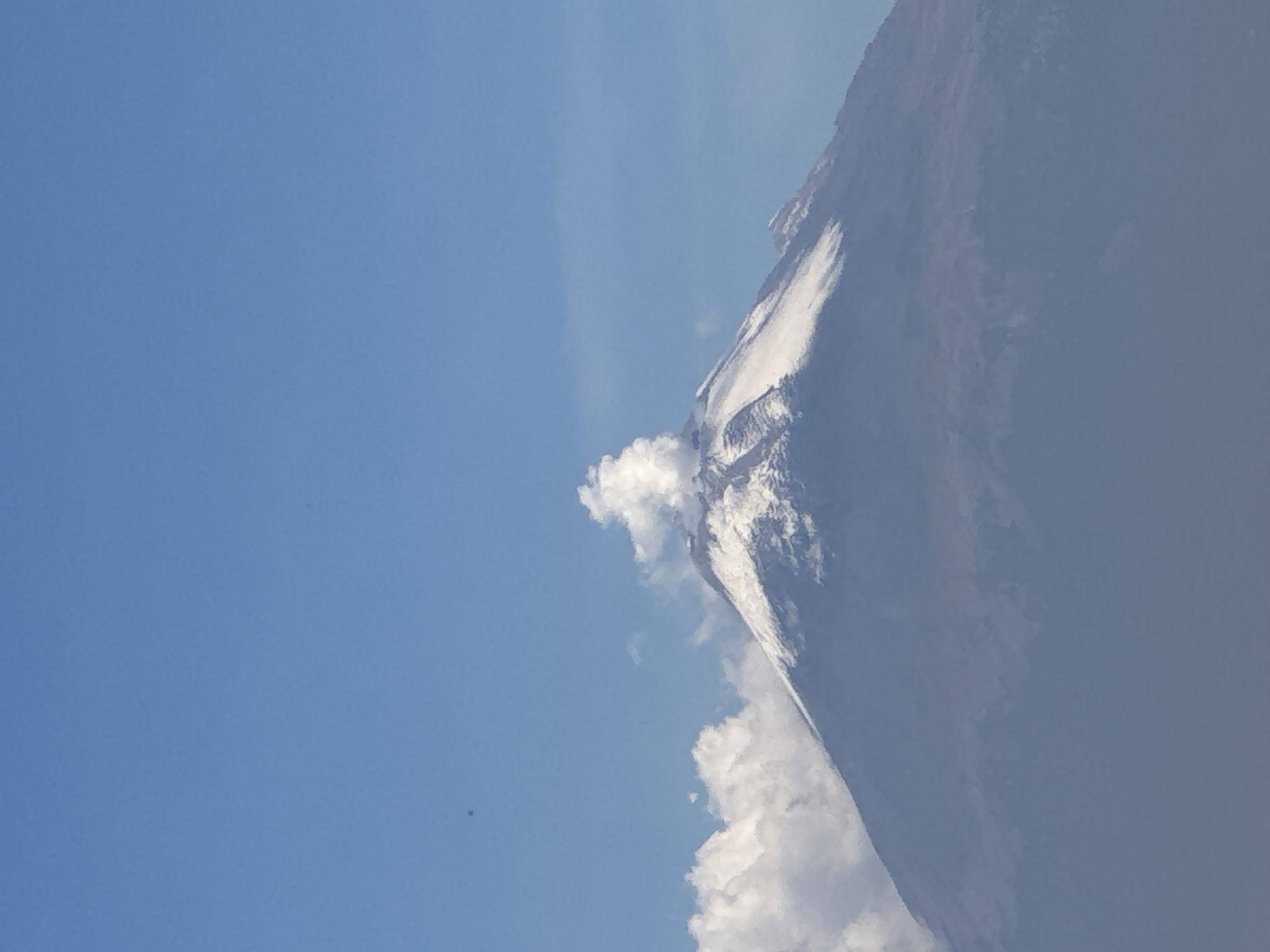Snow-capped mountain observed near San Francisco Ocotlán, Mexico