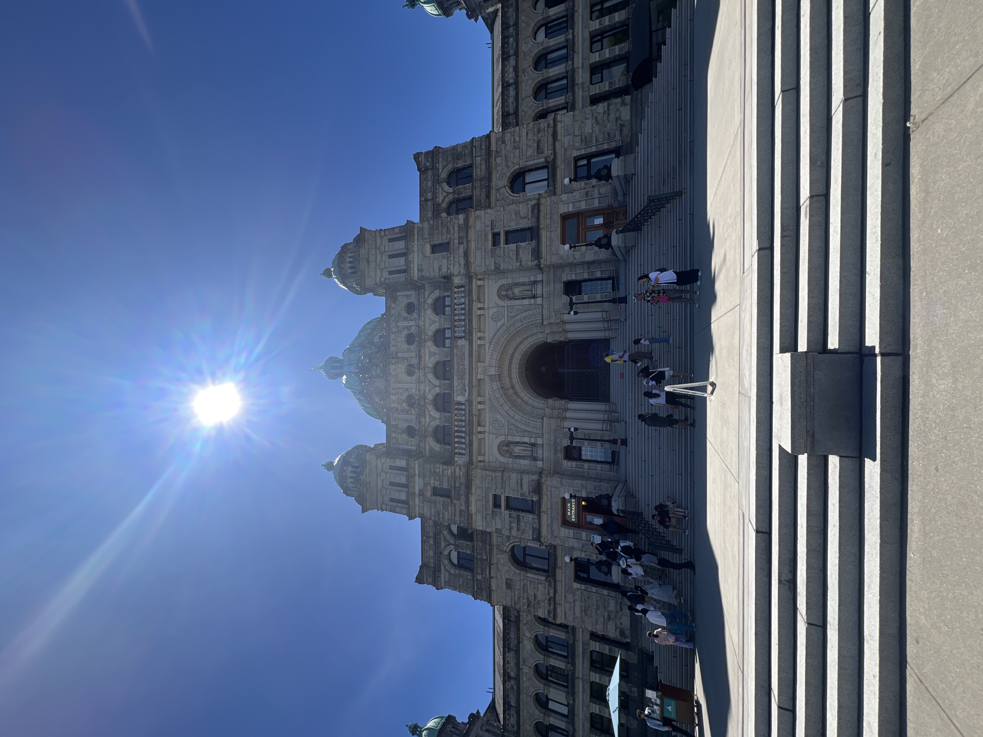 Exploring Victoria's Parliament Buildings and Inner Harbour on a summer evening