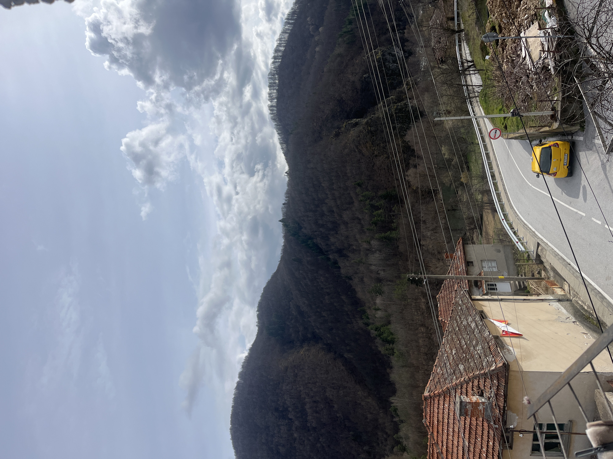 Mountain road view captured in Srednogortsi, Bulgaria