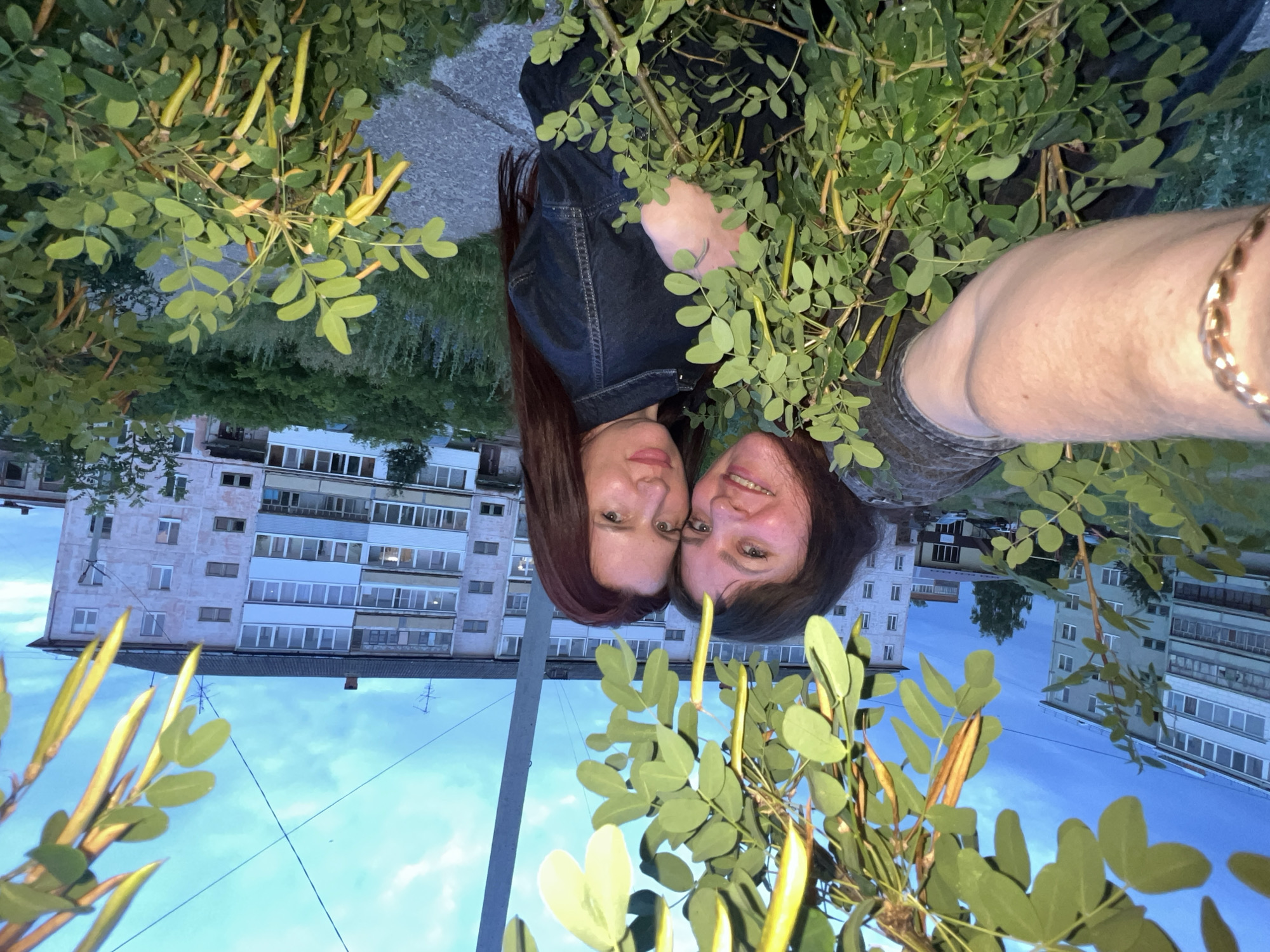 Evening hang in a Russian residential neighborhood at dusk