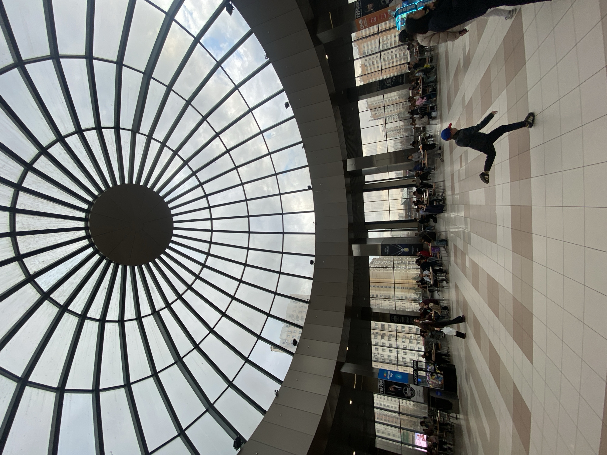 Moscow building interior architecture documented with distinctive glass dome