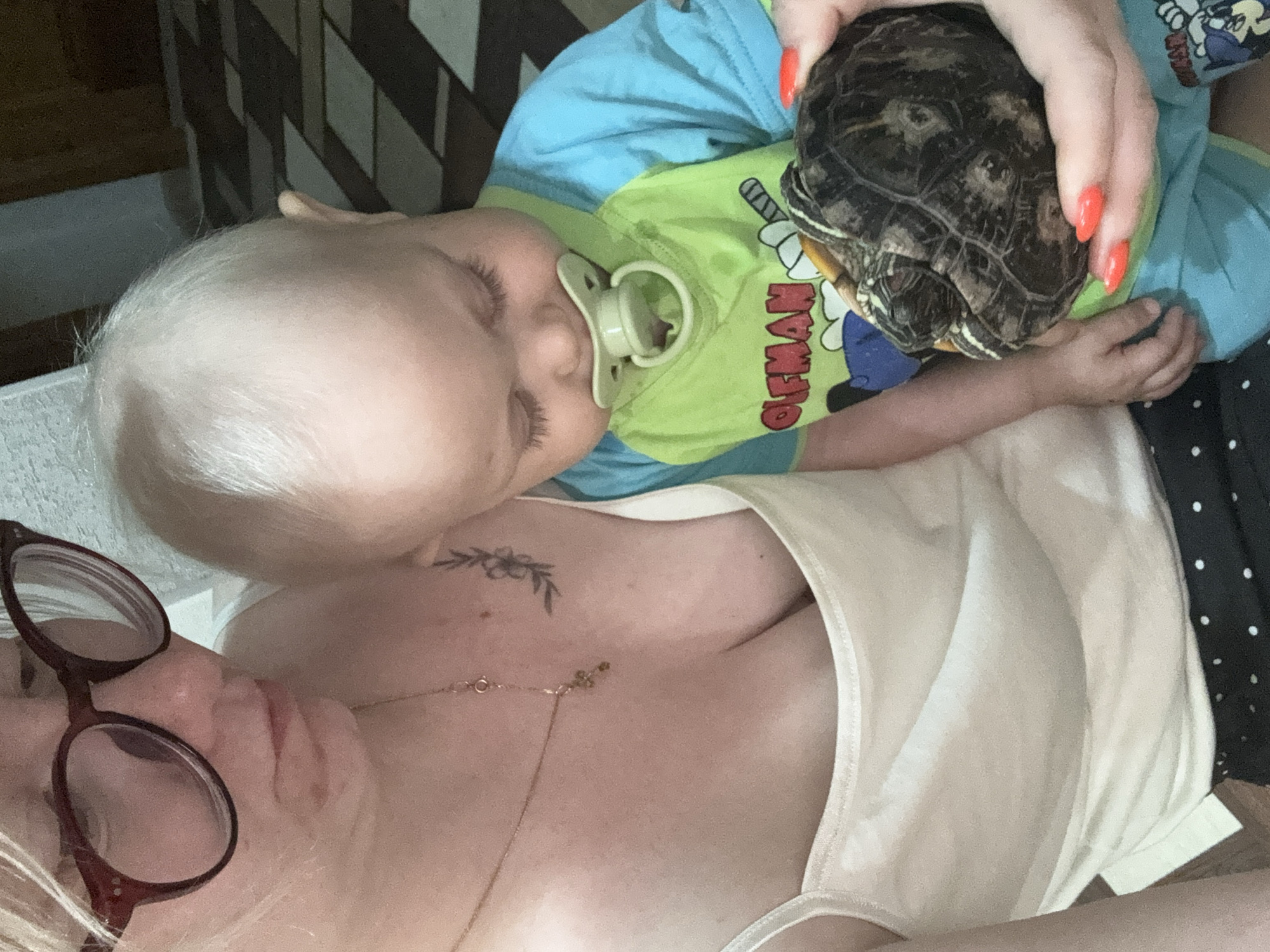 Family morning scenes across Chaikovsky apartment, June 2026