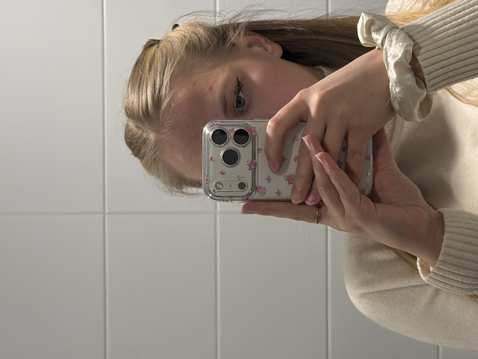 Woman documents personal morning moments in Izhevsk apartment