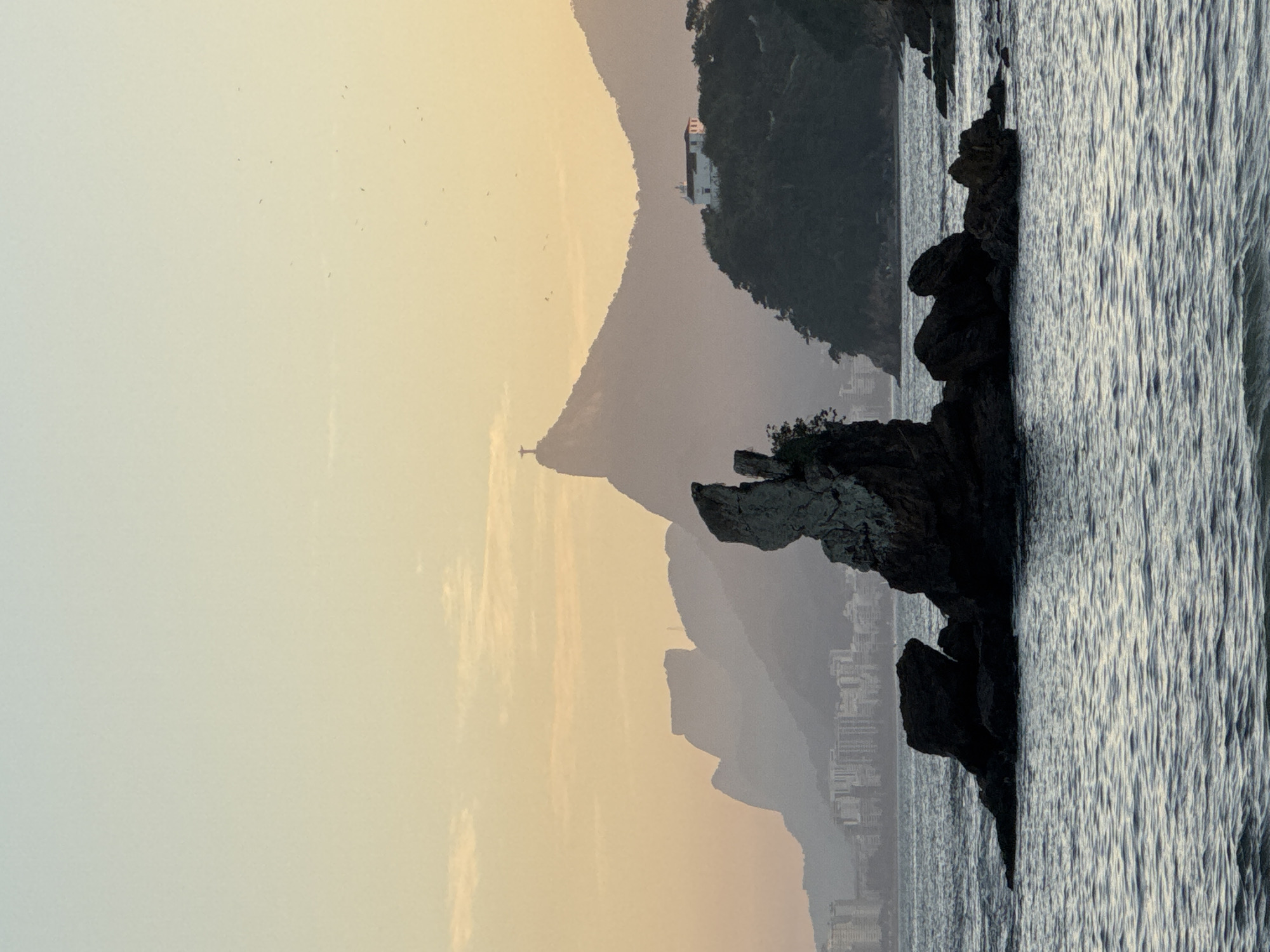Niterói coastline with Rio skyline and Christ the Redeemer visible