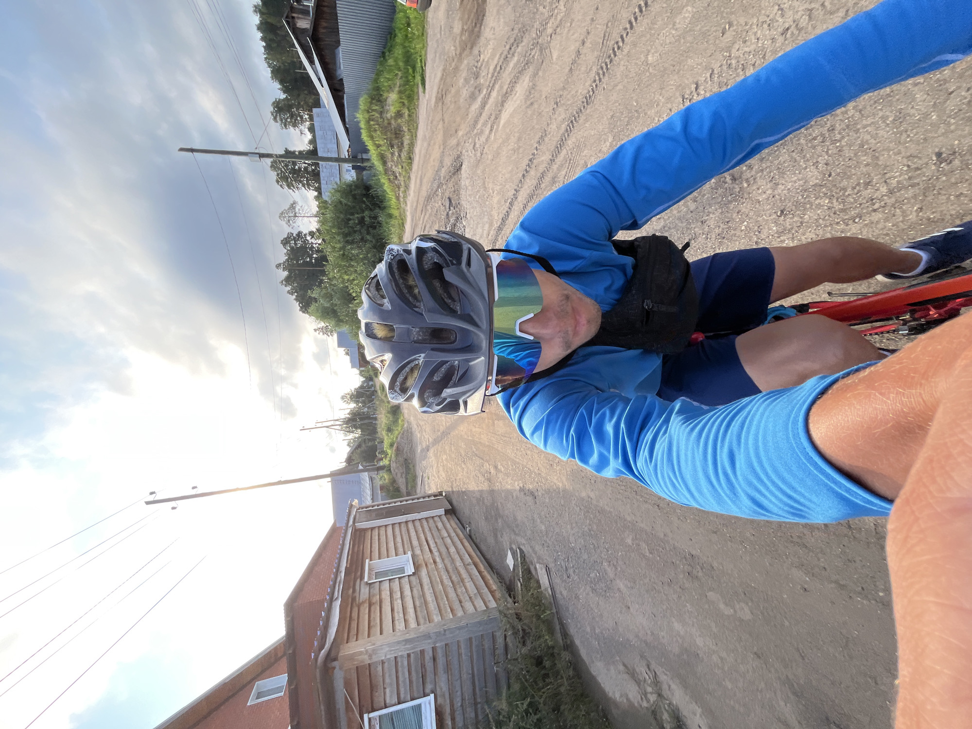 Cycling and nature stops on a summer evening near Chaikovsky