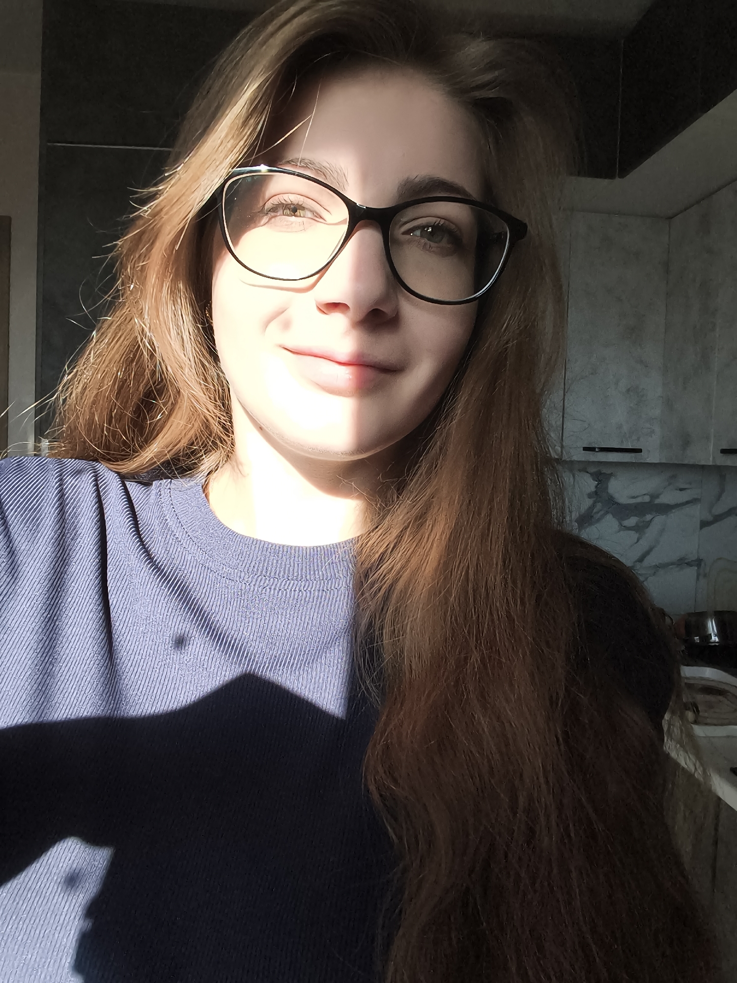 Back-to-back selfies in Novaya Usman, Russia