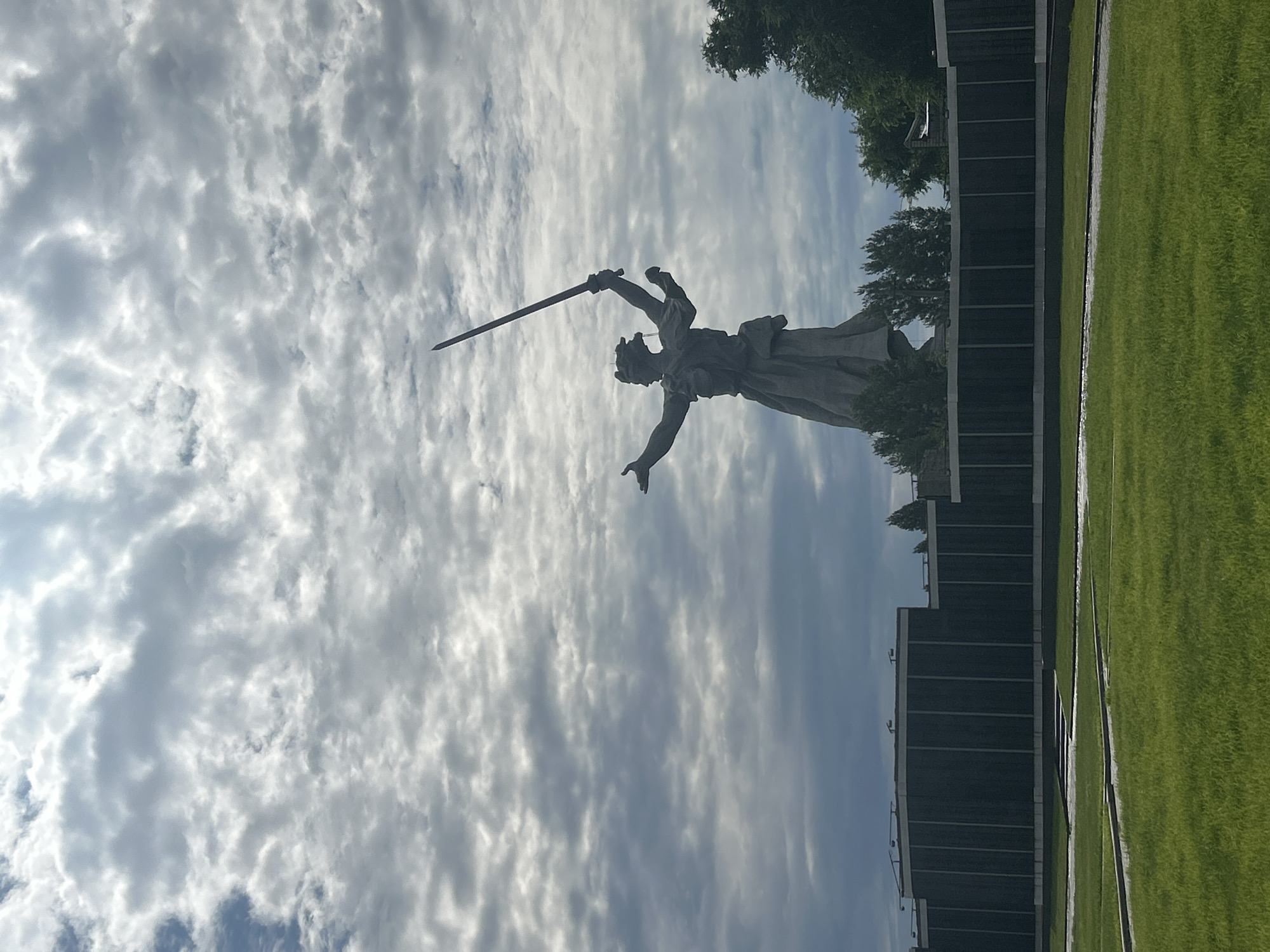 Walking through Mamayev Kurgan, Volgograd's major WWII memorial complex