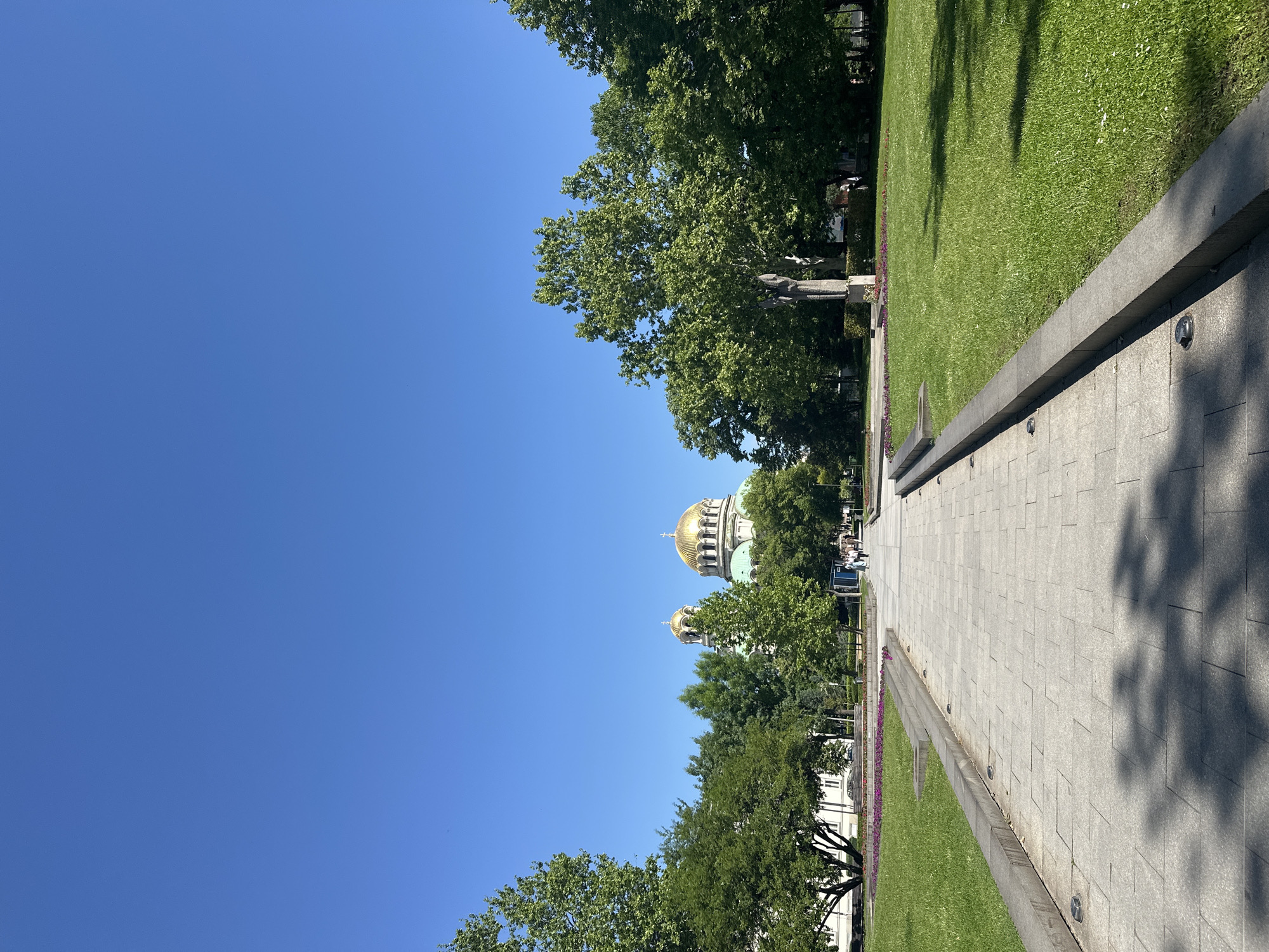 Morning scenes across central Sofia landmarks and public spaces