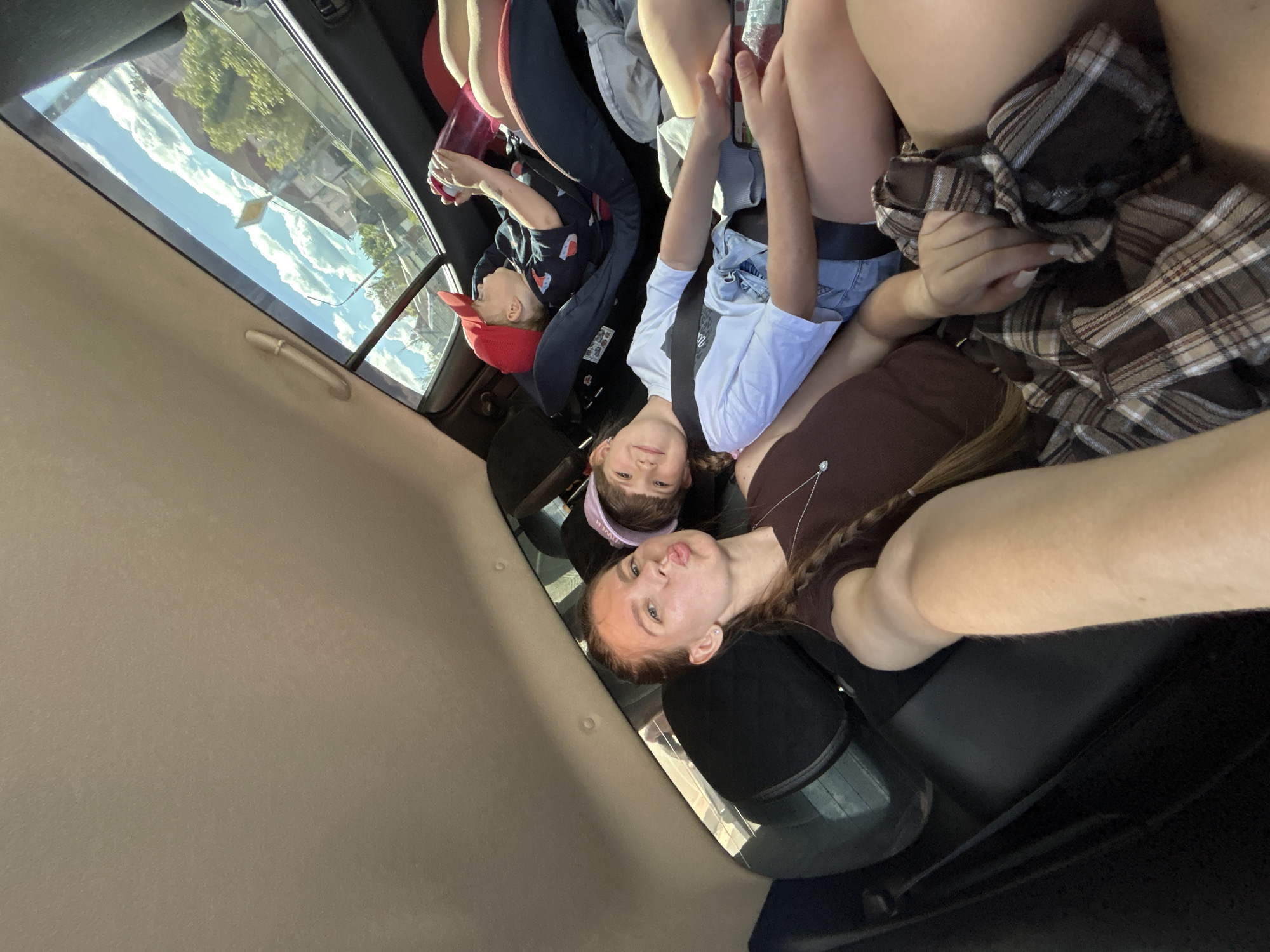 Family with children observed traveling in vehicle in Klin