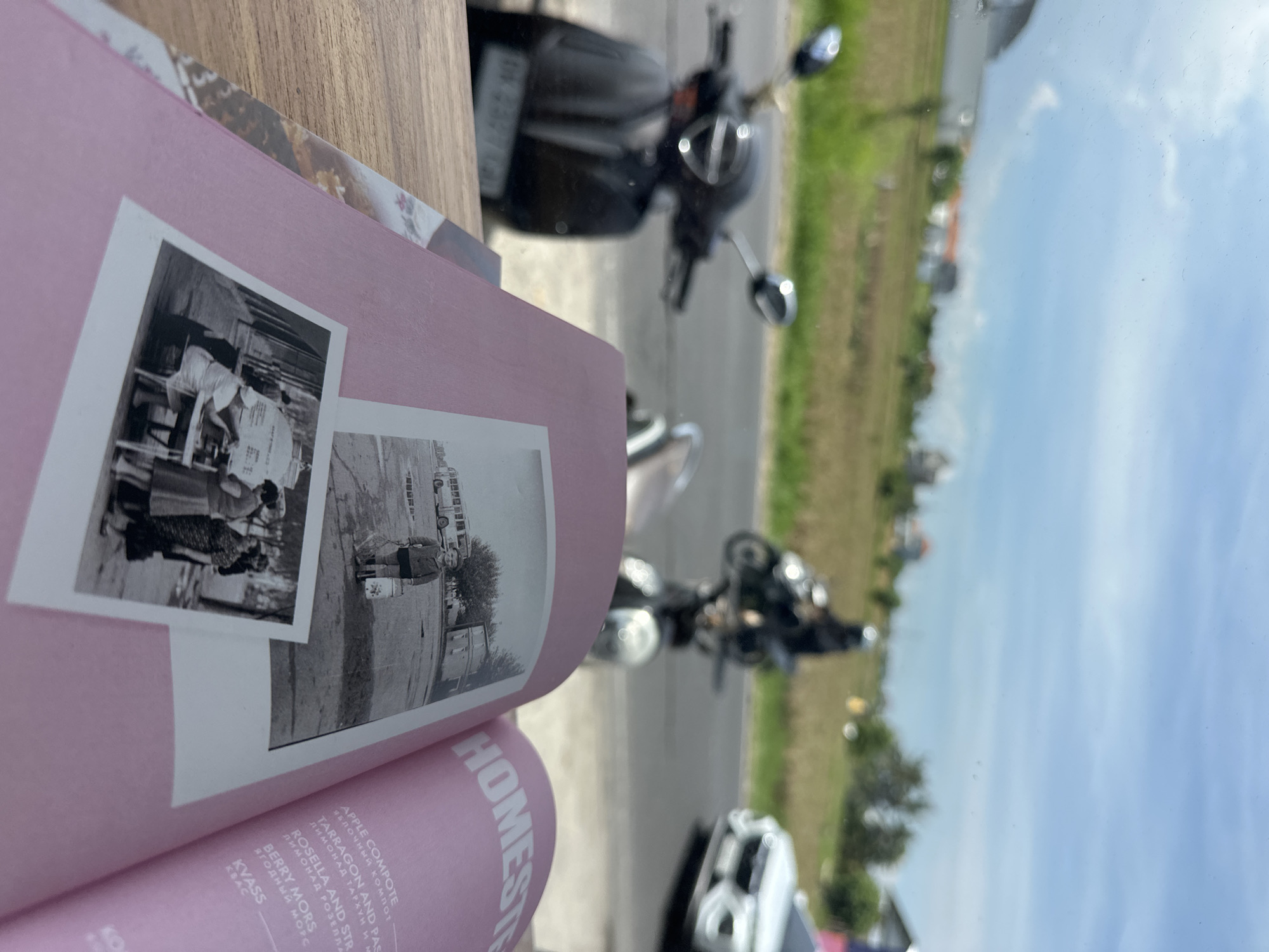 Couple visits pet-friendly shop in Mengwi, browses Russian cookbook