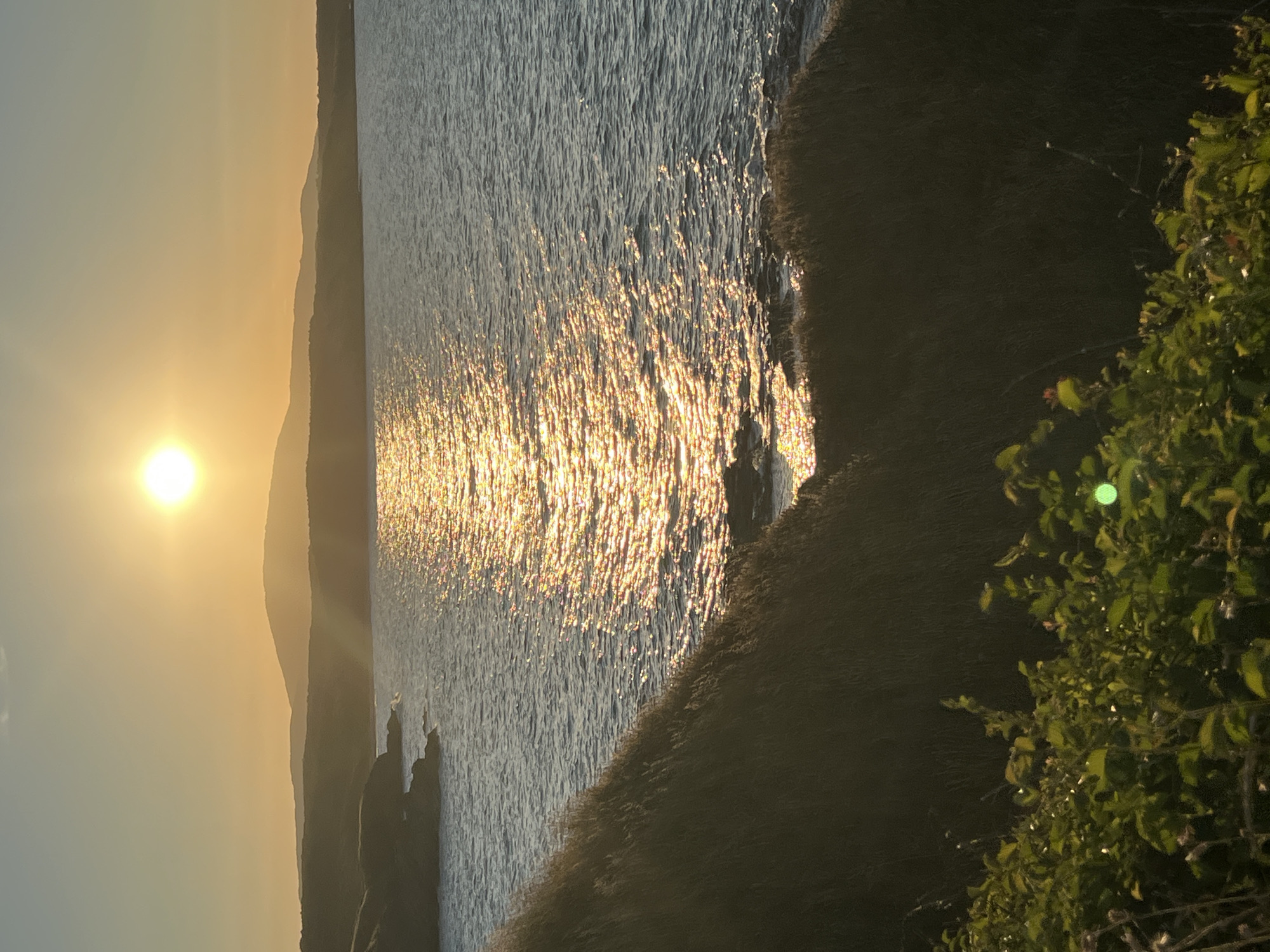 Sunset over the Black Sea coast at Sinemorets, Bulgaria