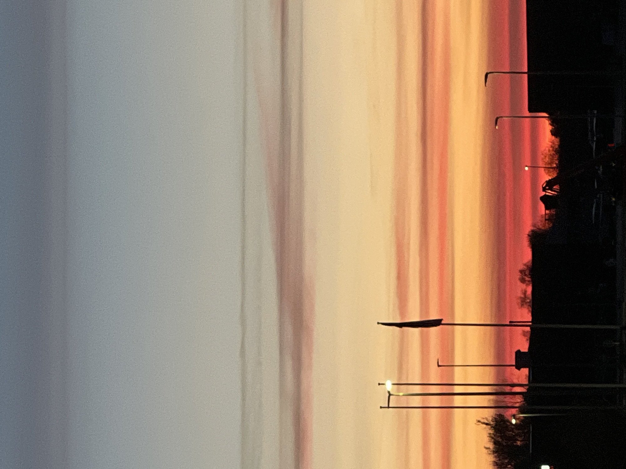 Dramatic sunset photographed over Aalborg, Denmark