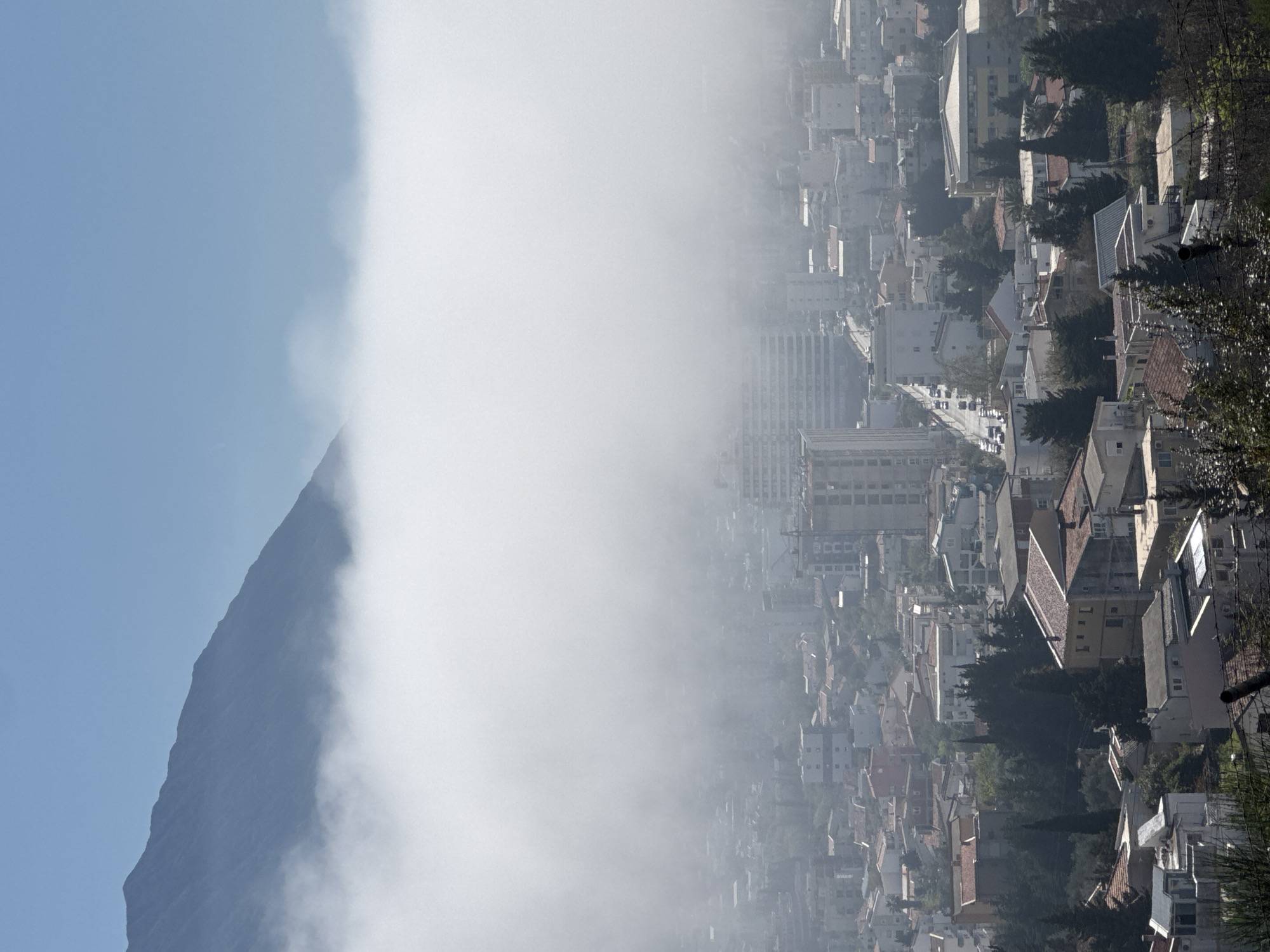 Morning fog blankets Šušanj, Montenegro coastal city
