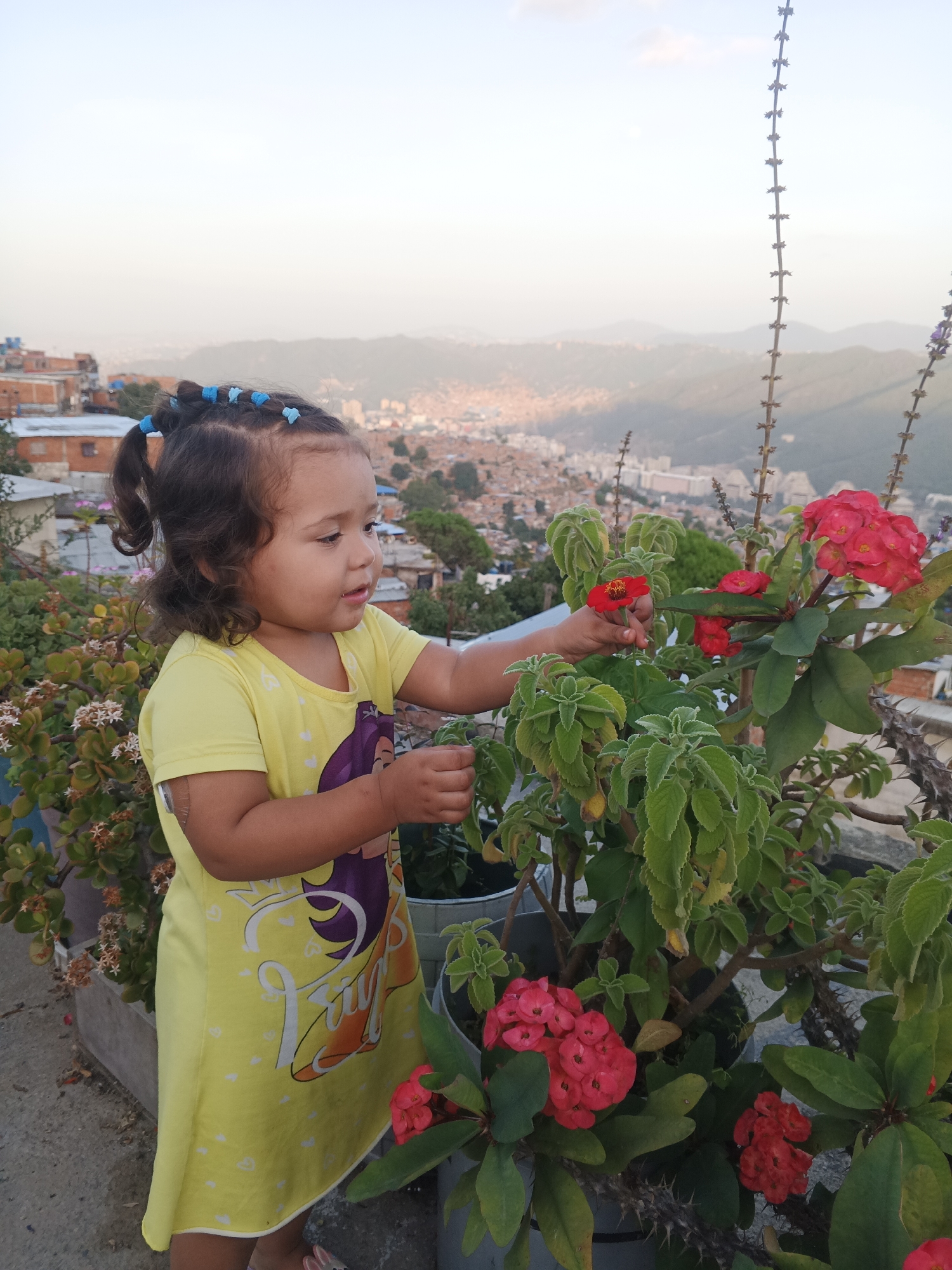 Family evening activities captured across Caracas residential areas
