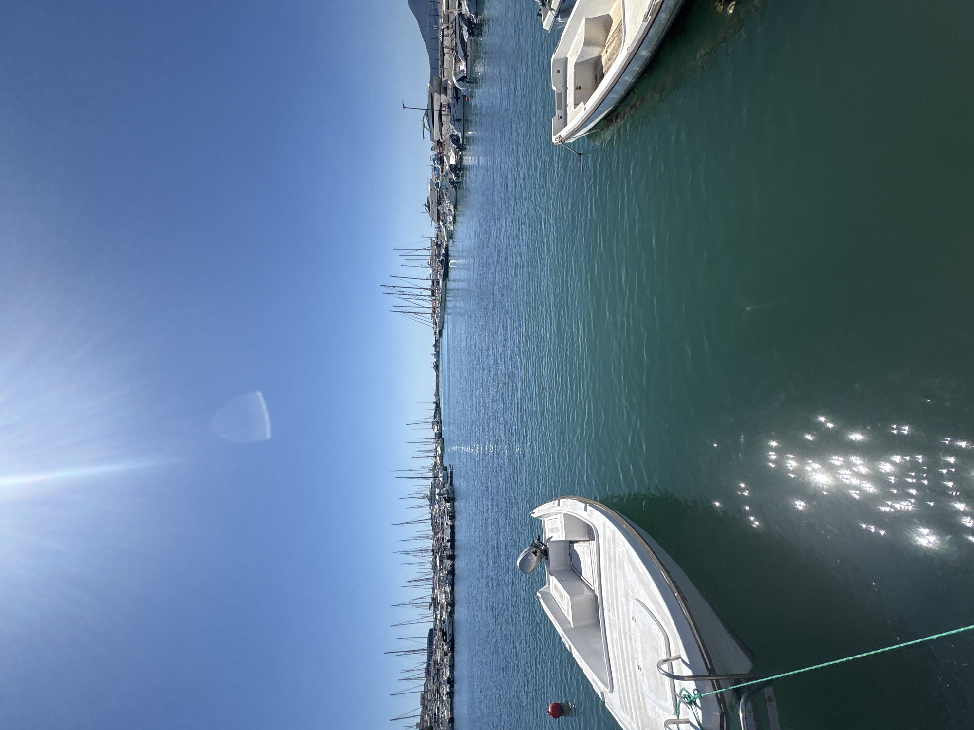 Sunny afternoon at Bar Marina, Montenegro.