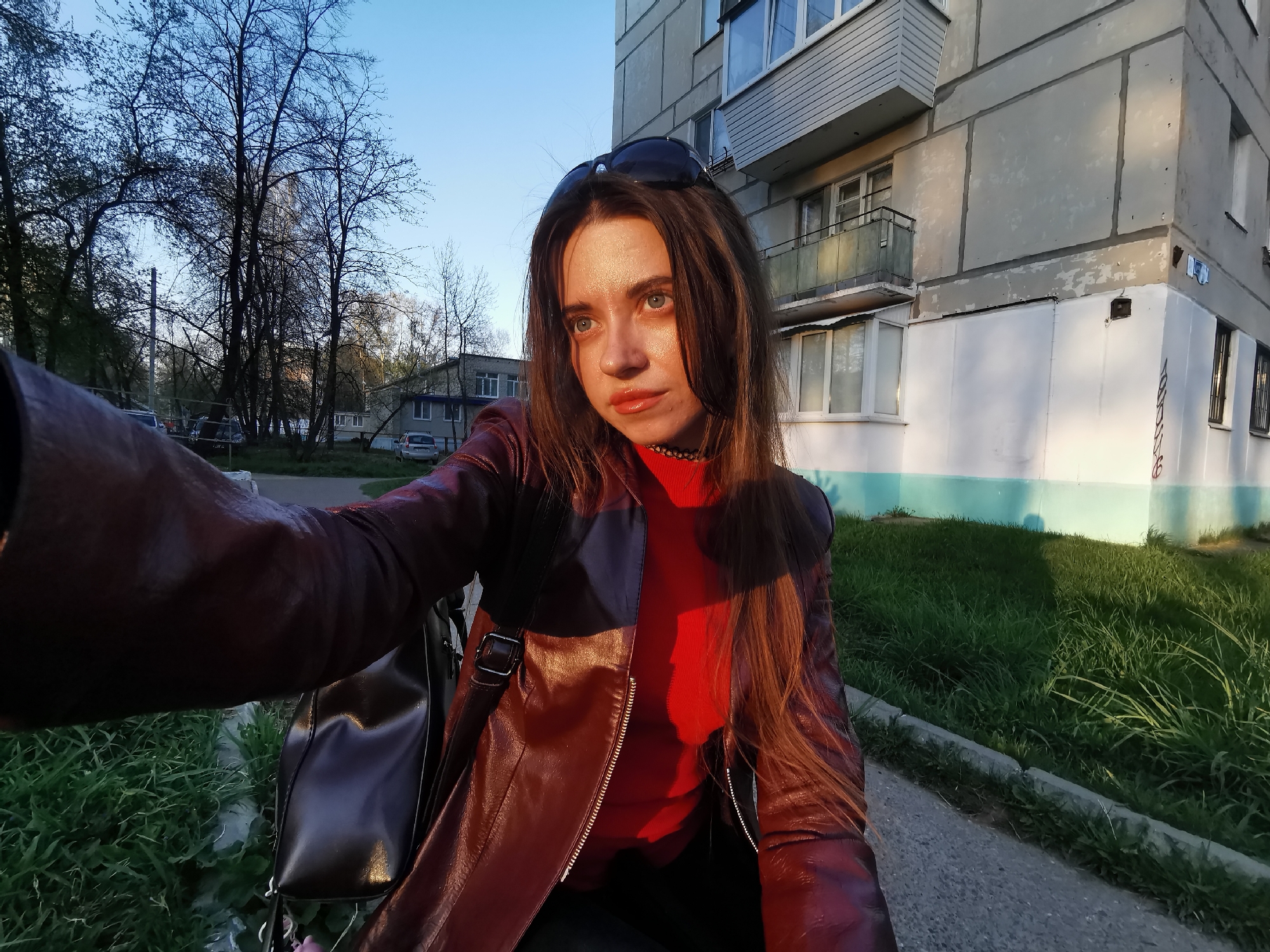 Urban daily life moments: selfies, cats, sunset grass captured