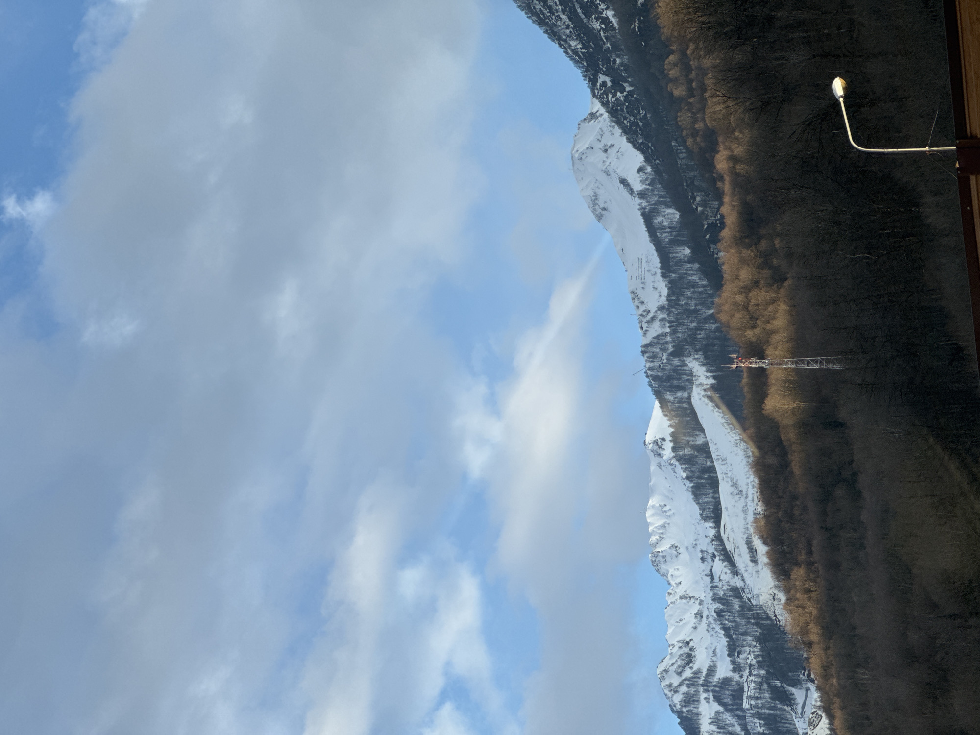 Spring mountain views captured in Russian ski resort town