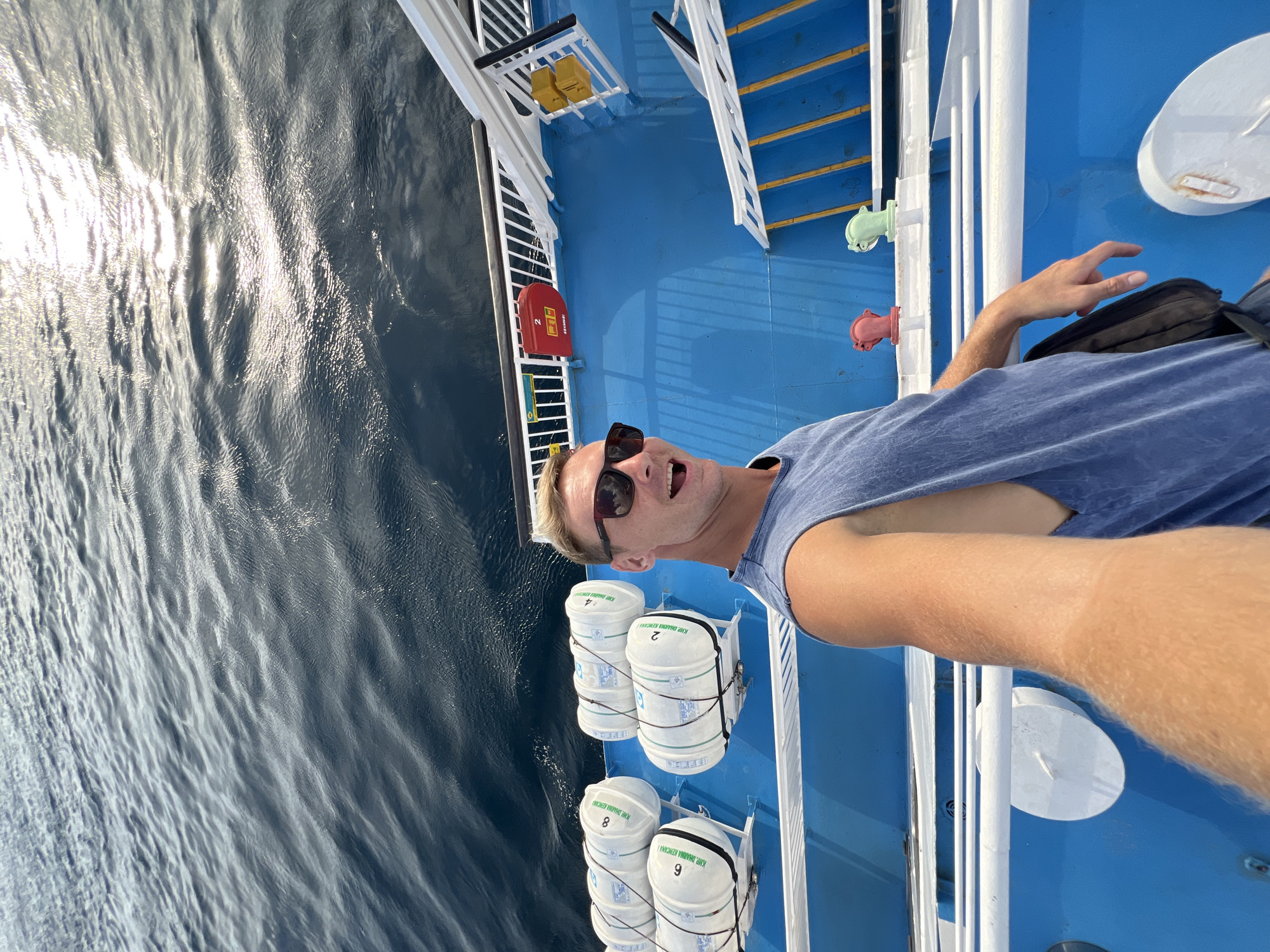 Ferry passenger takes selfies, rings bell on Indonesian waters