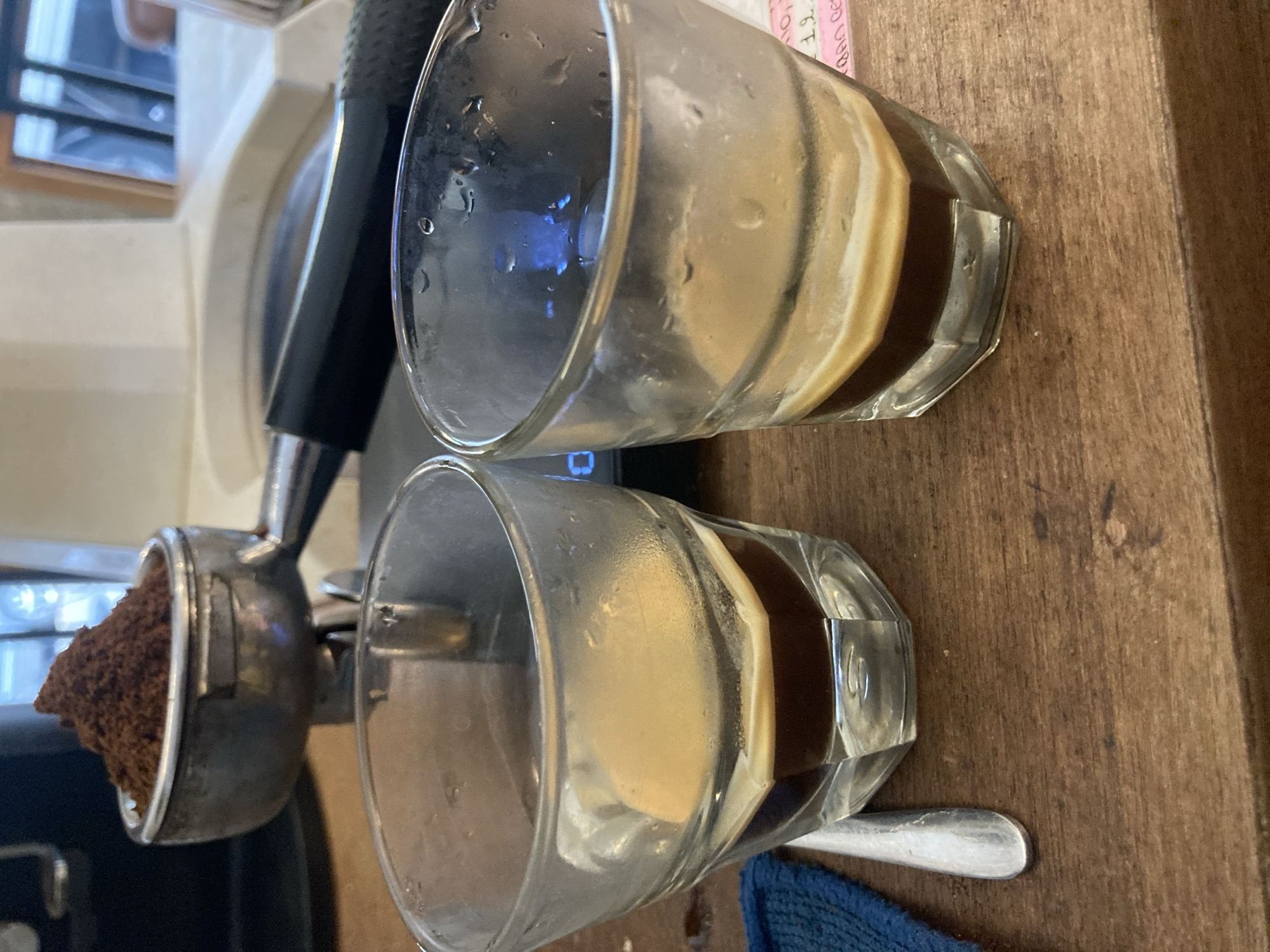 Café patron documents coffee service and pastries at Rambla Café