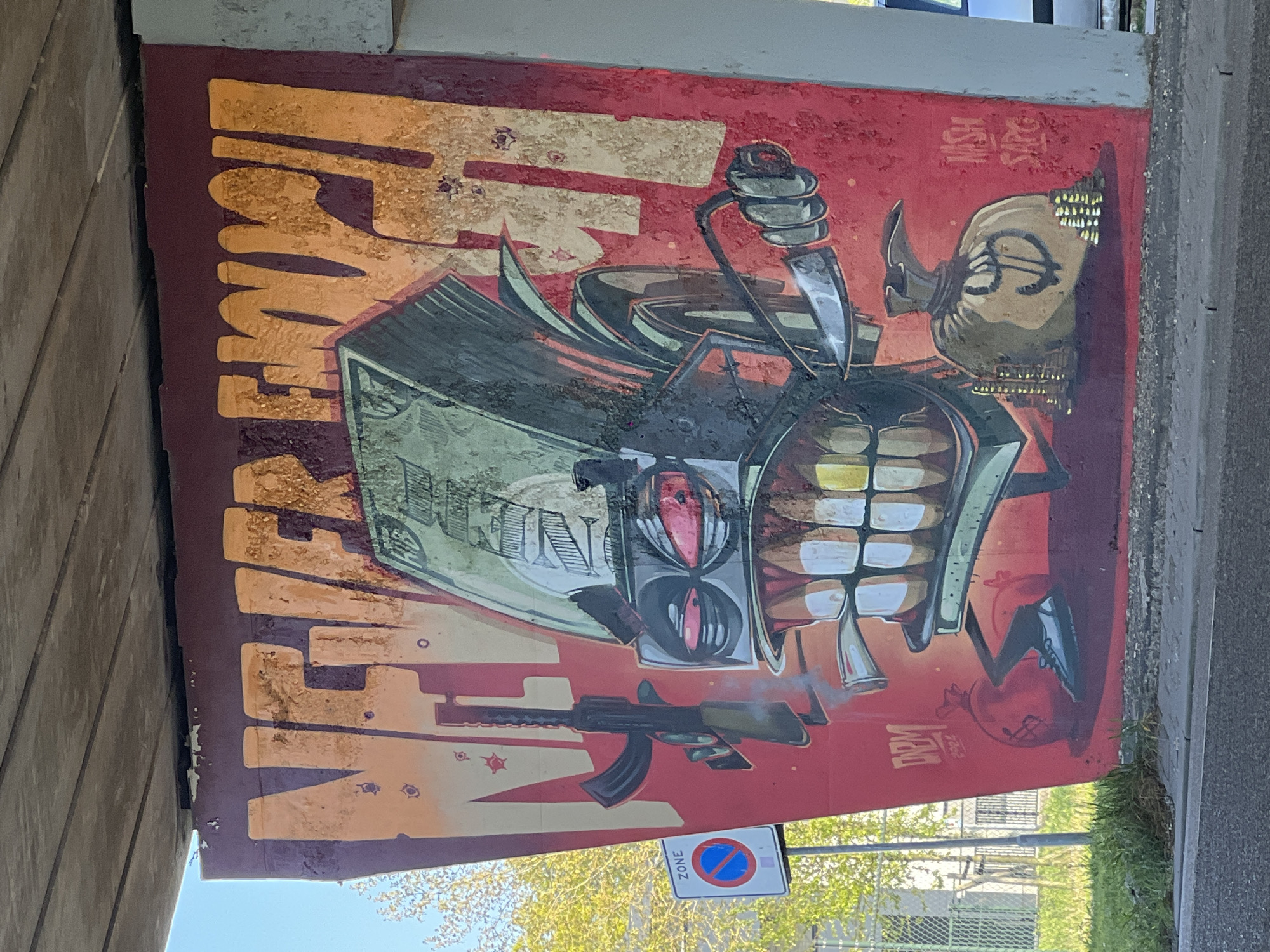 Street art and canal scenes documented in Weert, Netherlands