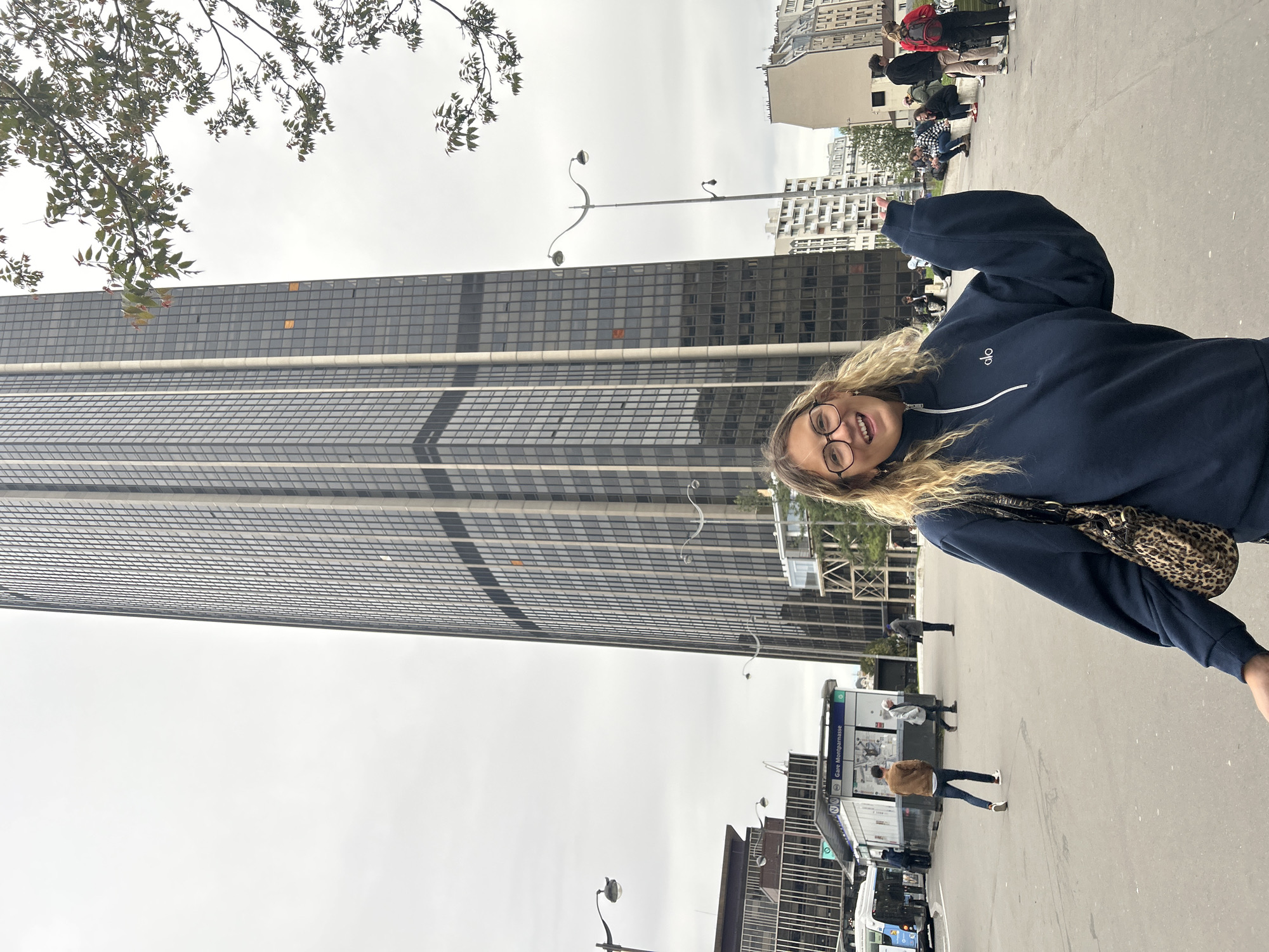 Routine street life documented near Paris Montparnasse Tower