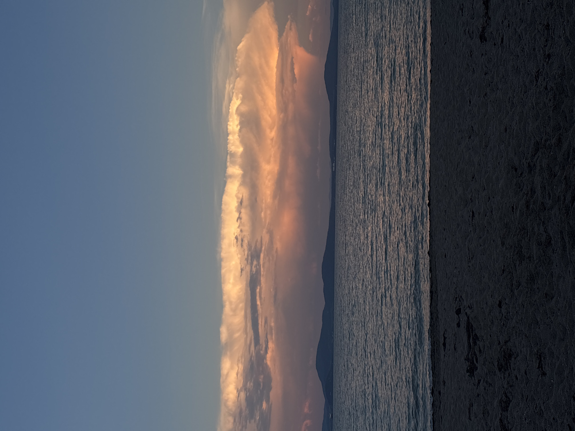 Dusk along the Black Sea coast in Burgas, Bulgaria
