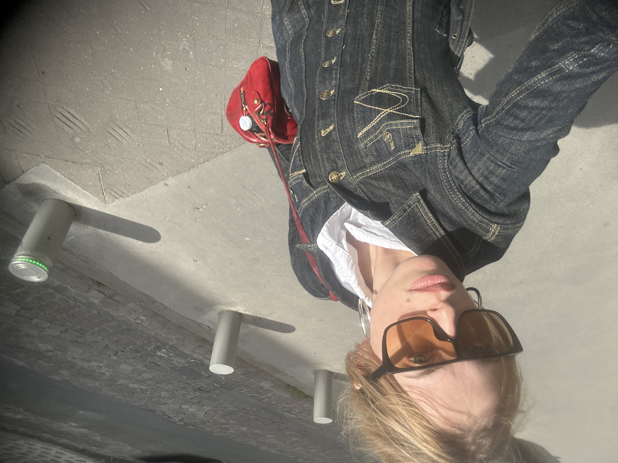 Woman photographed in upside-down portrait shot in Pantin