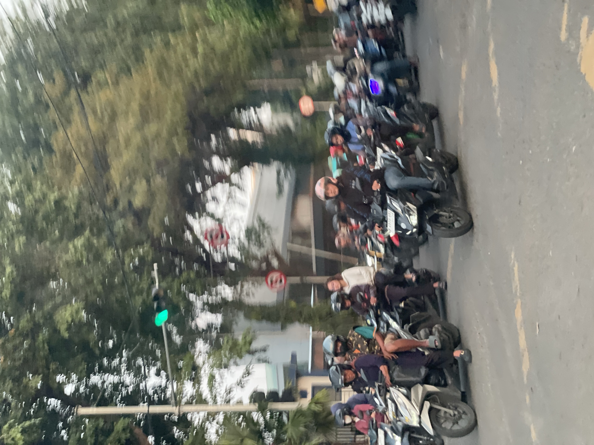 Morning traffic congestion documented across North Jakarta streets