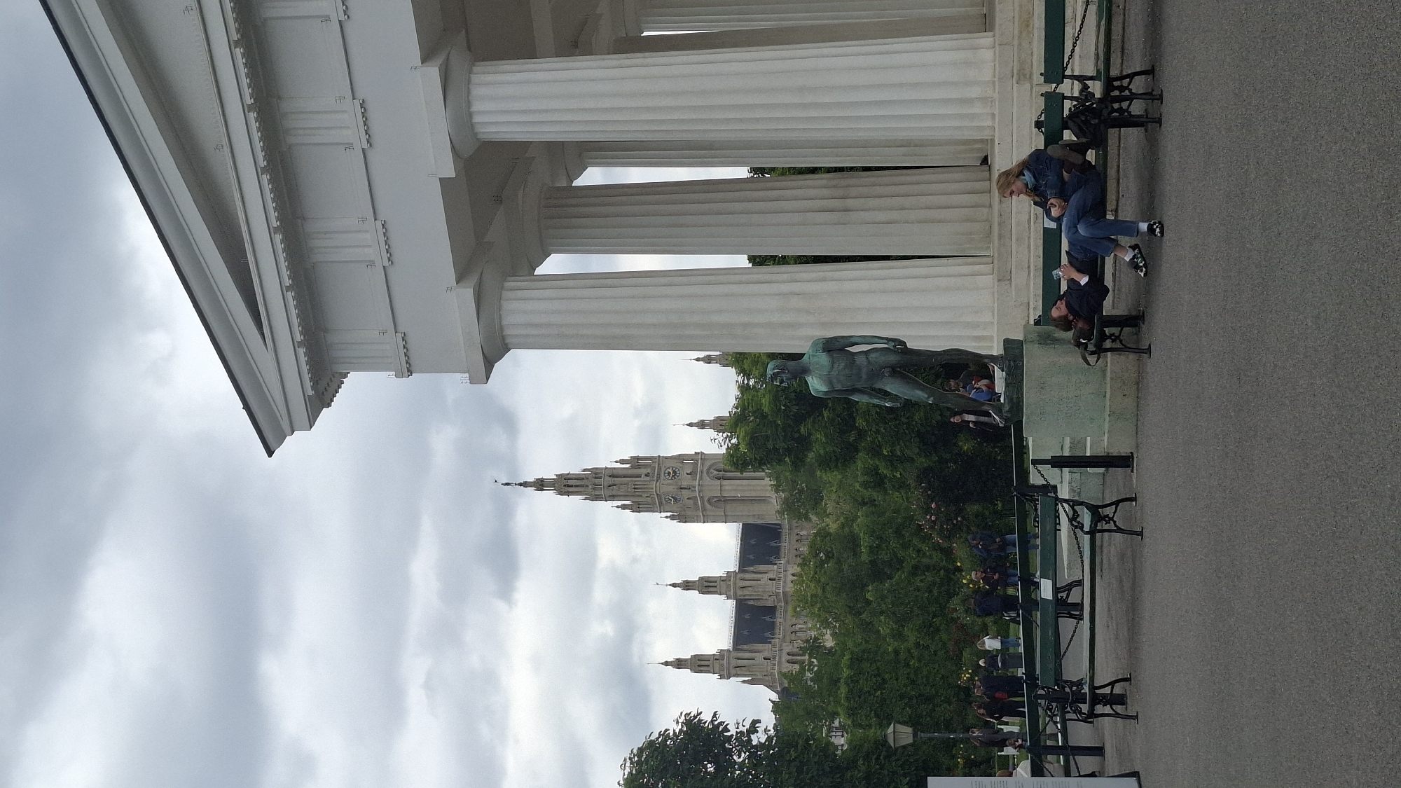 Parliament Building photographed from Volksgarten in Vienna