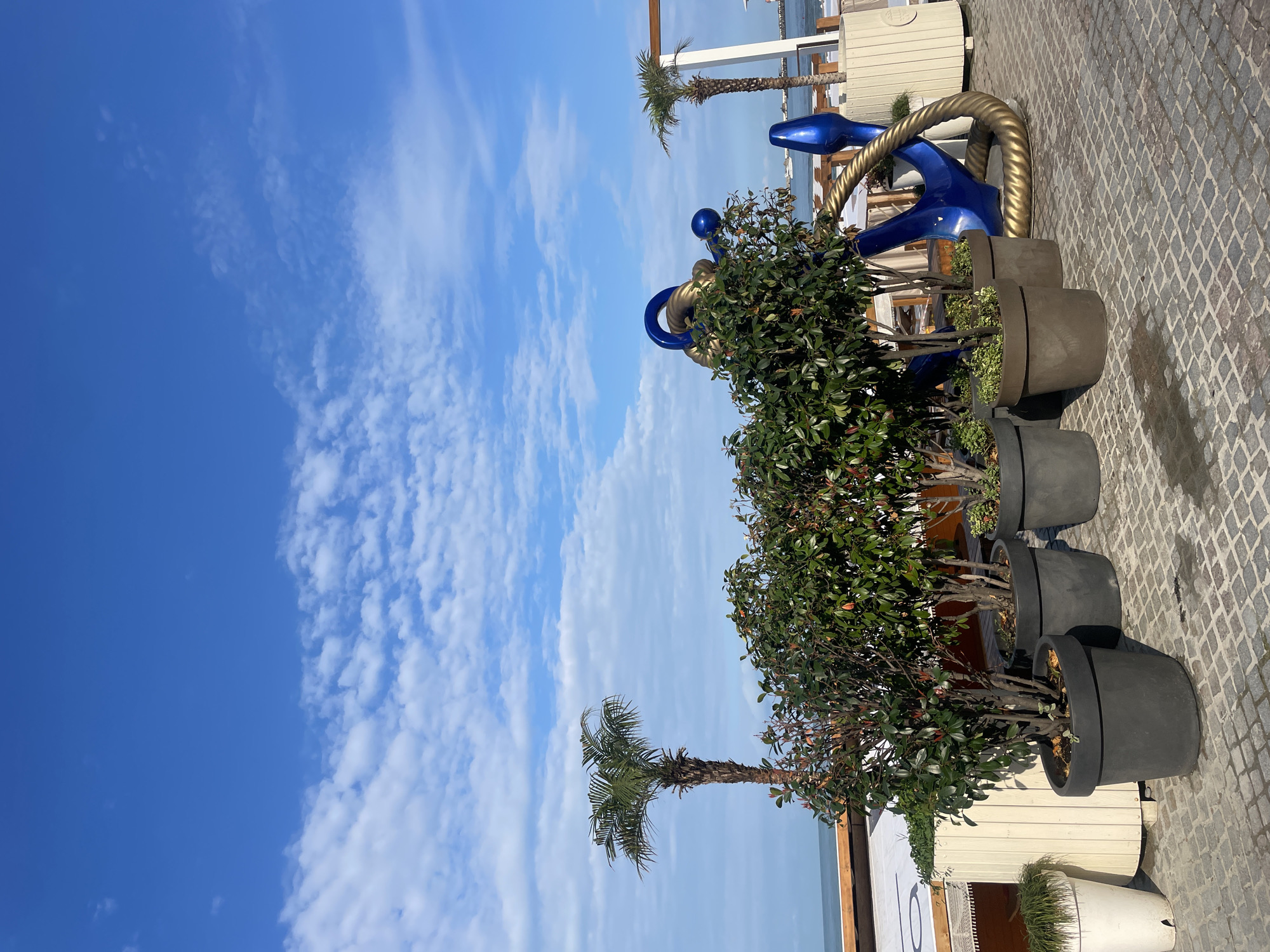 Morning stroll through Sochi's quiet beachfront resort area
