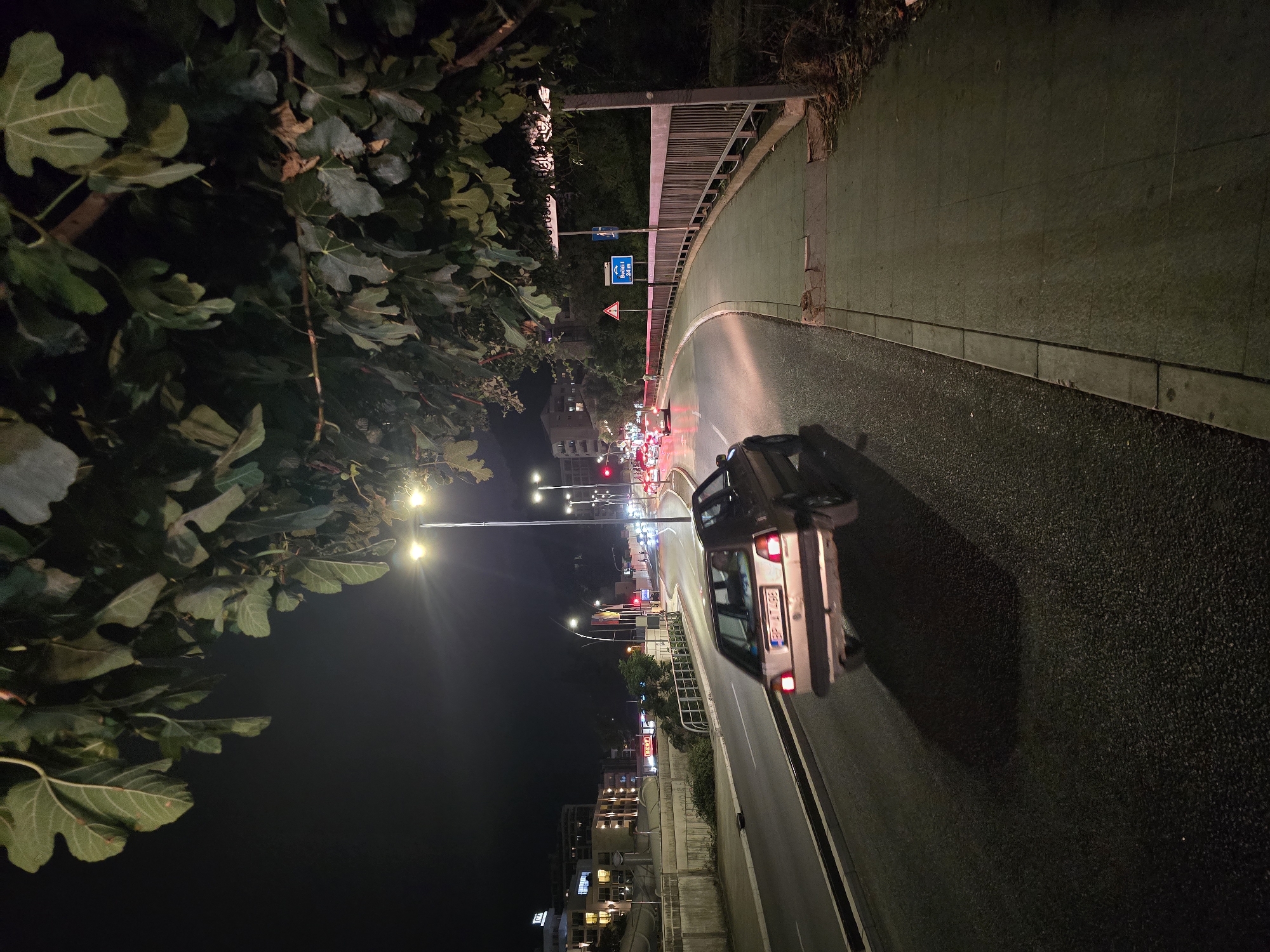 Nighttime snapshots along the Bečići–Boreti stretch of the Montenegrin coast