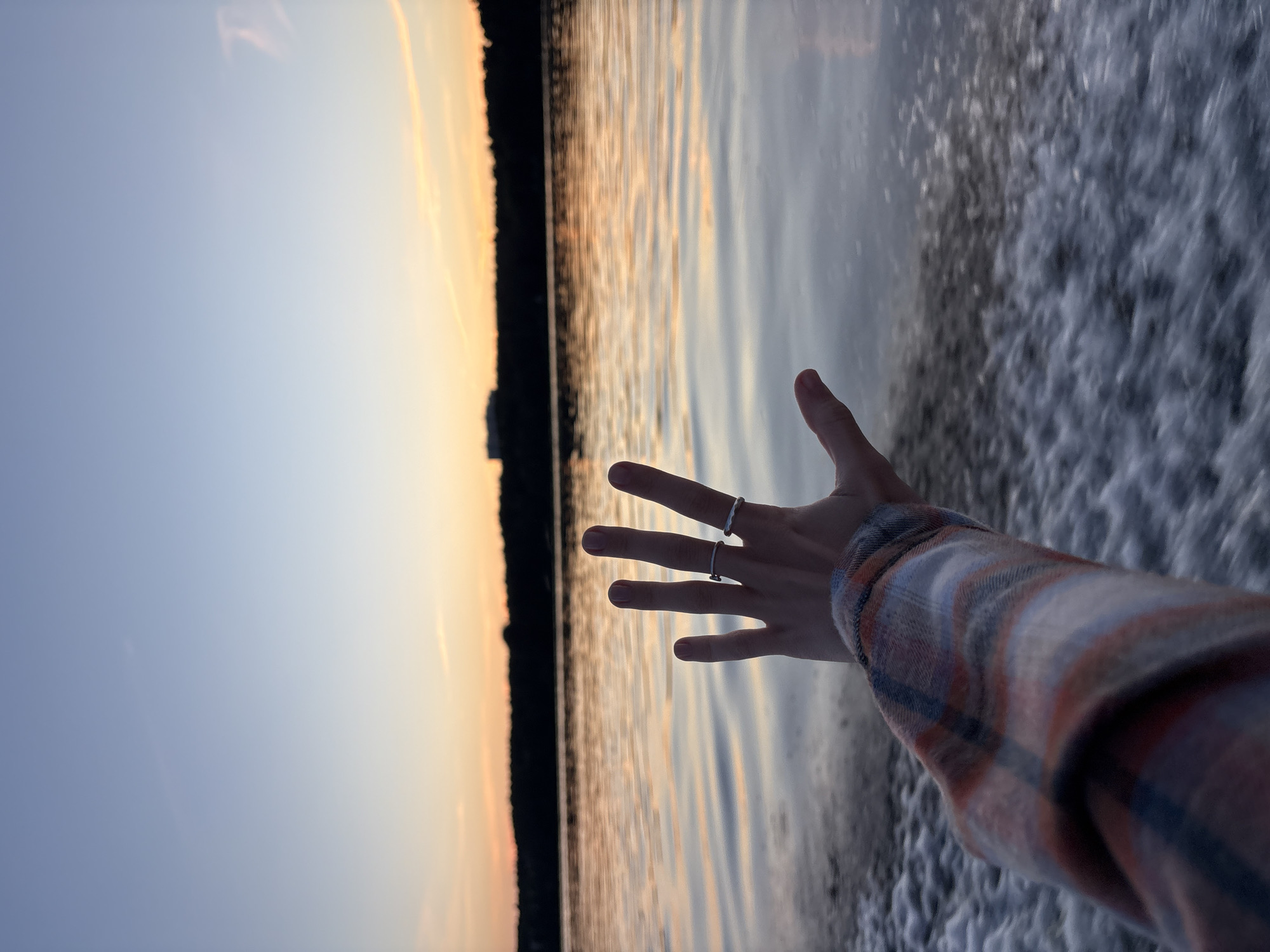 Sunset boat ride on the river near Perm