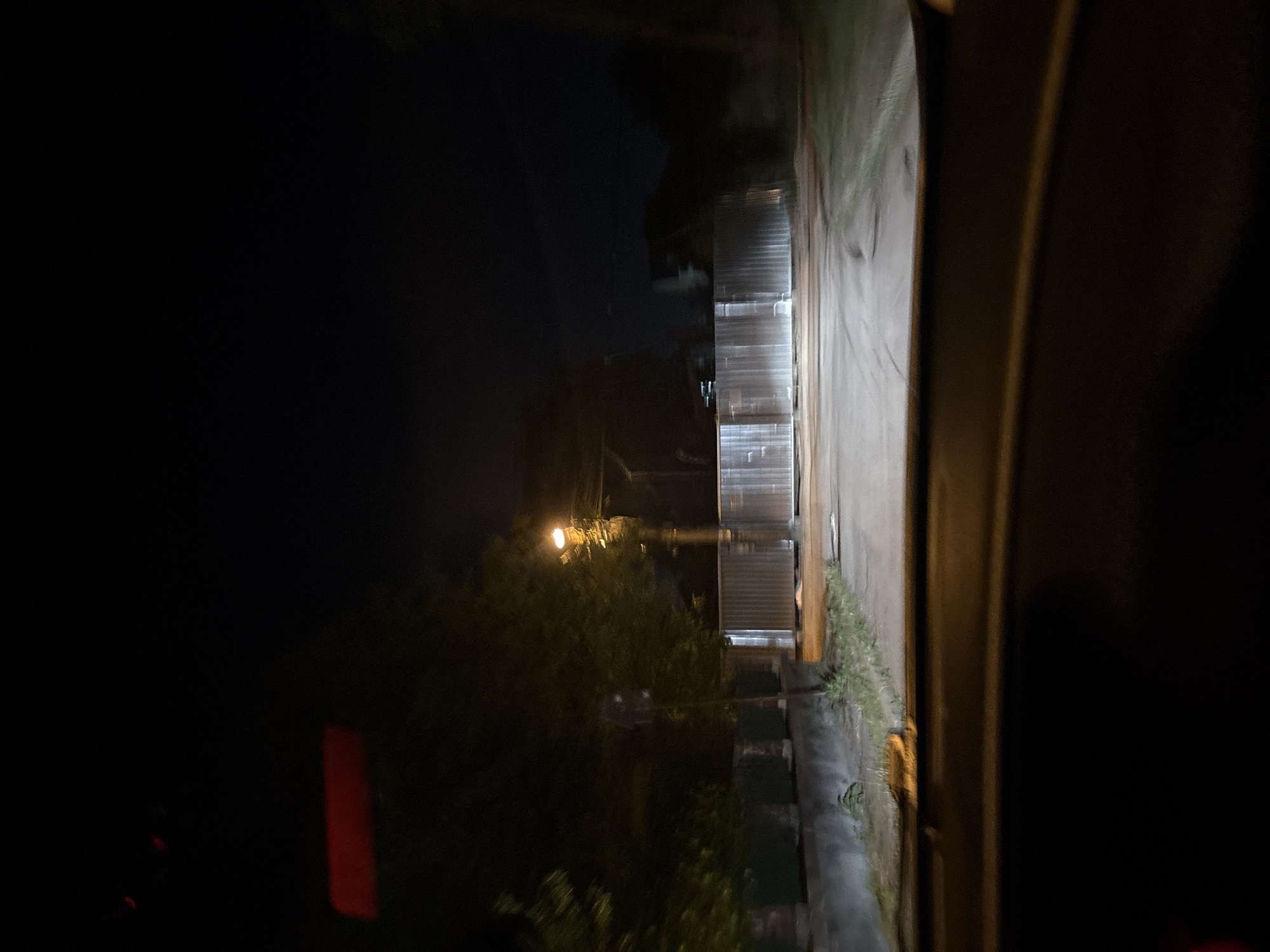 Nighttime street scene documented in Sofia, Bulgaria
