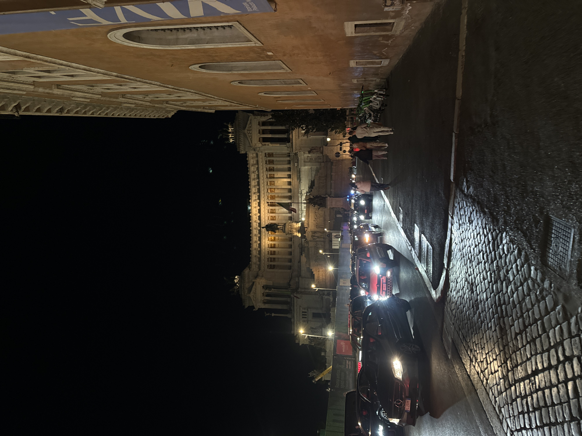 Evening life documented across Rome's historic landmarks
