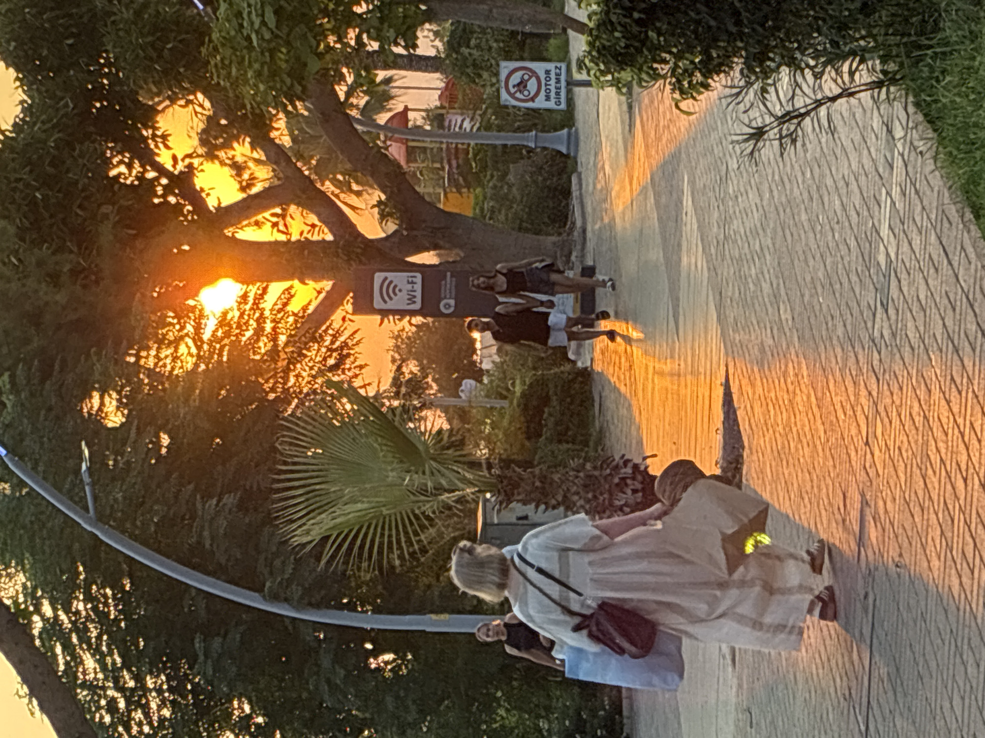 Sunset along Cleopatra Beach and the Alanya promenade