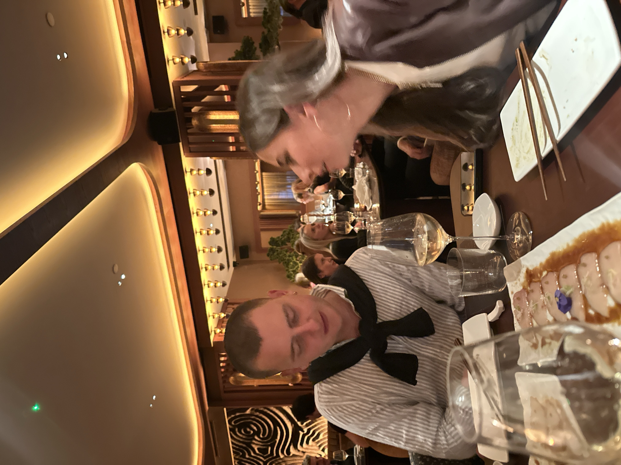 Diners enjoy tuna dinner at London restaurant
