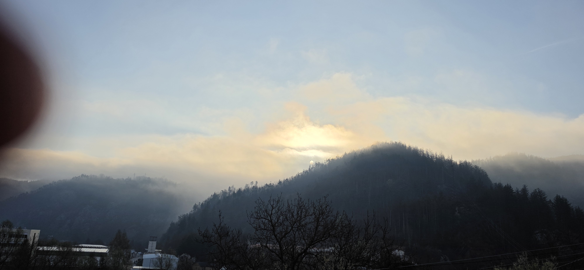 Dawn landscape observed in Rudozem, Bulgaria mountains