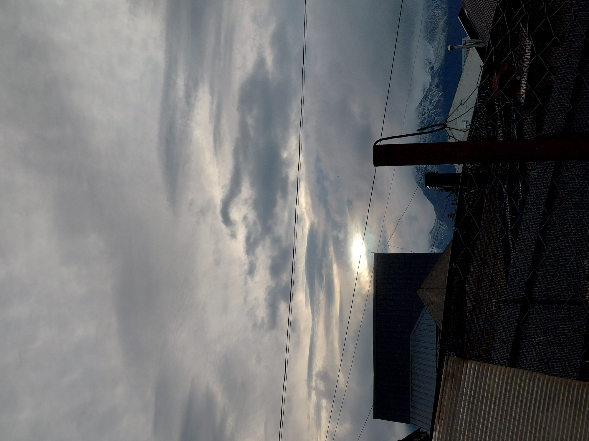 Cloudy afternoon skies documented in Ushuaia, Argentina