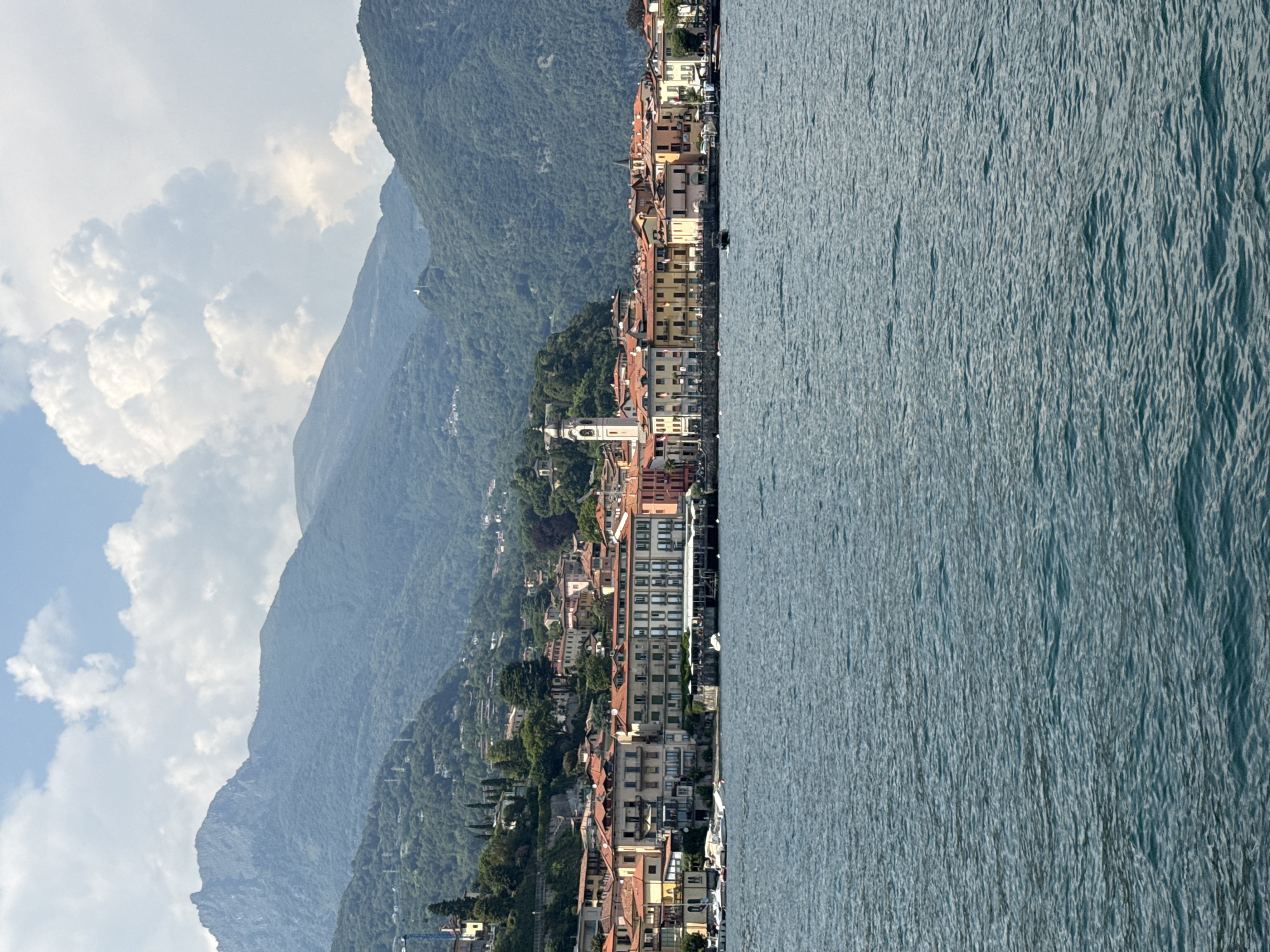 Bellagio's waterfront from across Lake Como