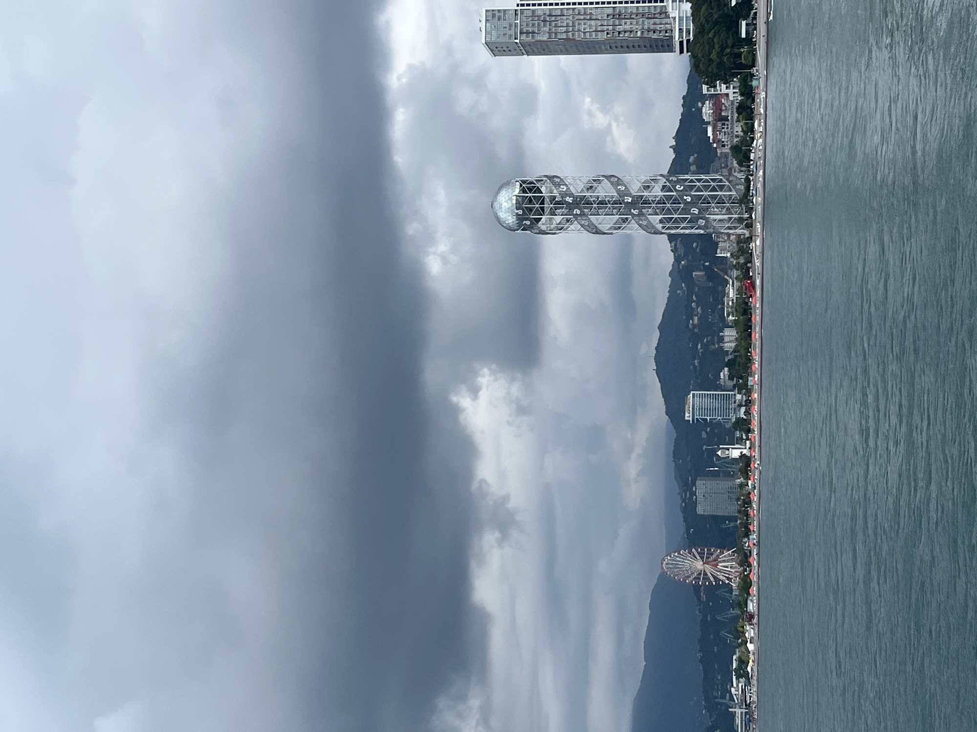 Batumi's modern skyline viewed from the Black Sea