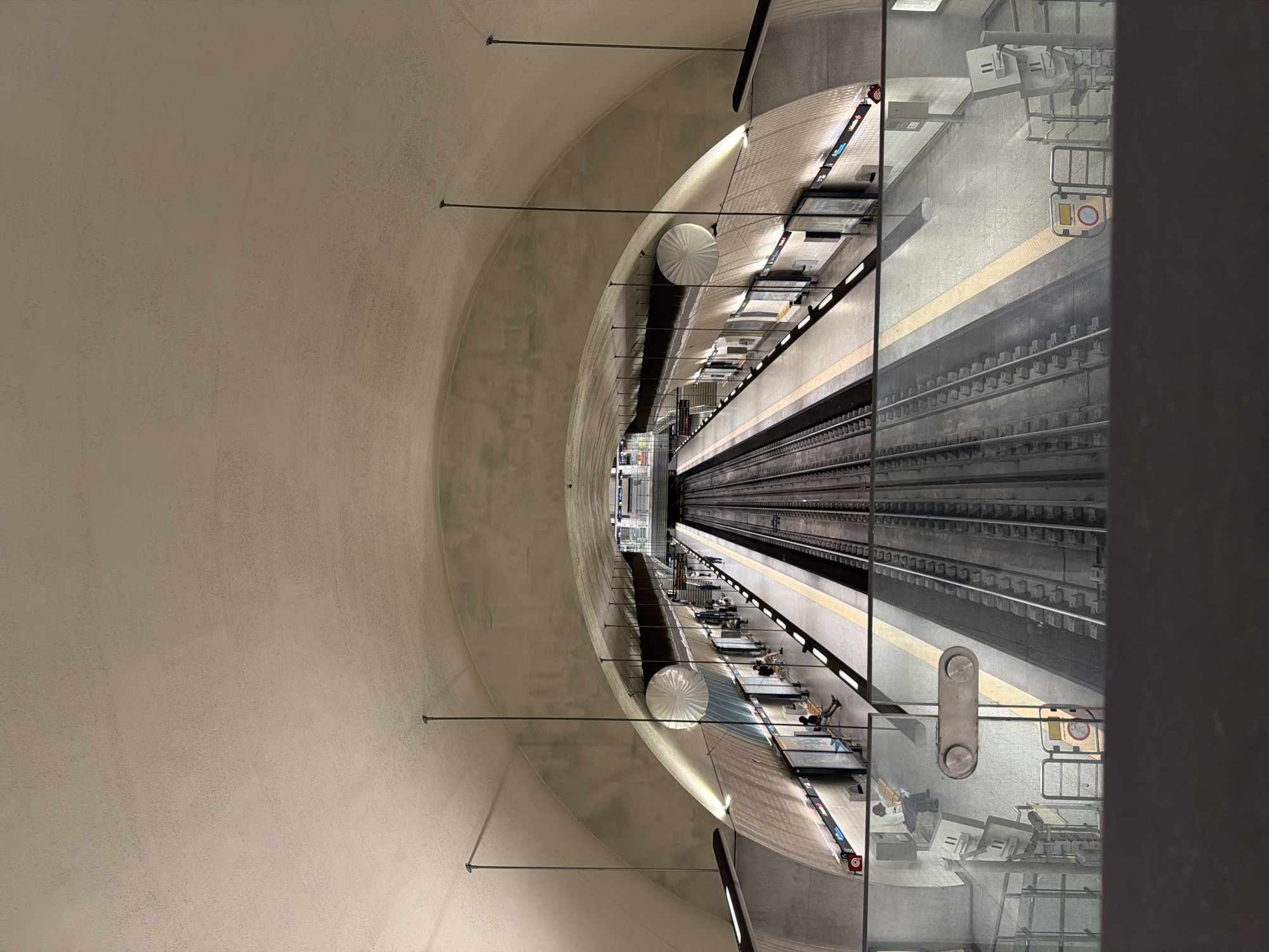 Olaias metro station's bold modernist architecture, Lisbon