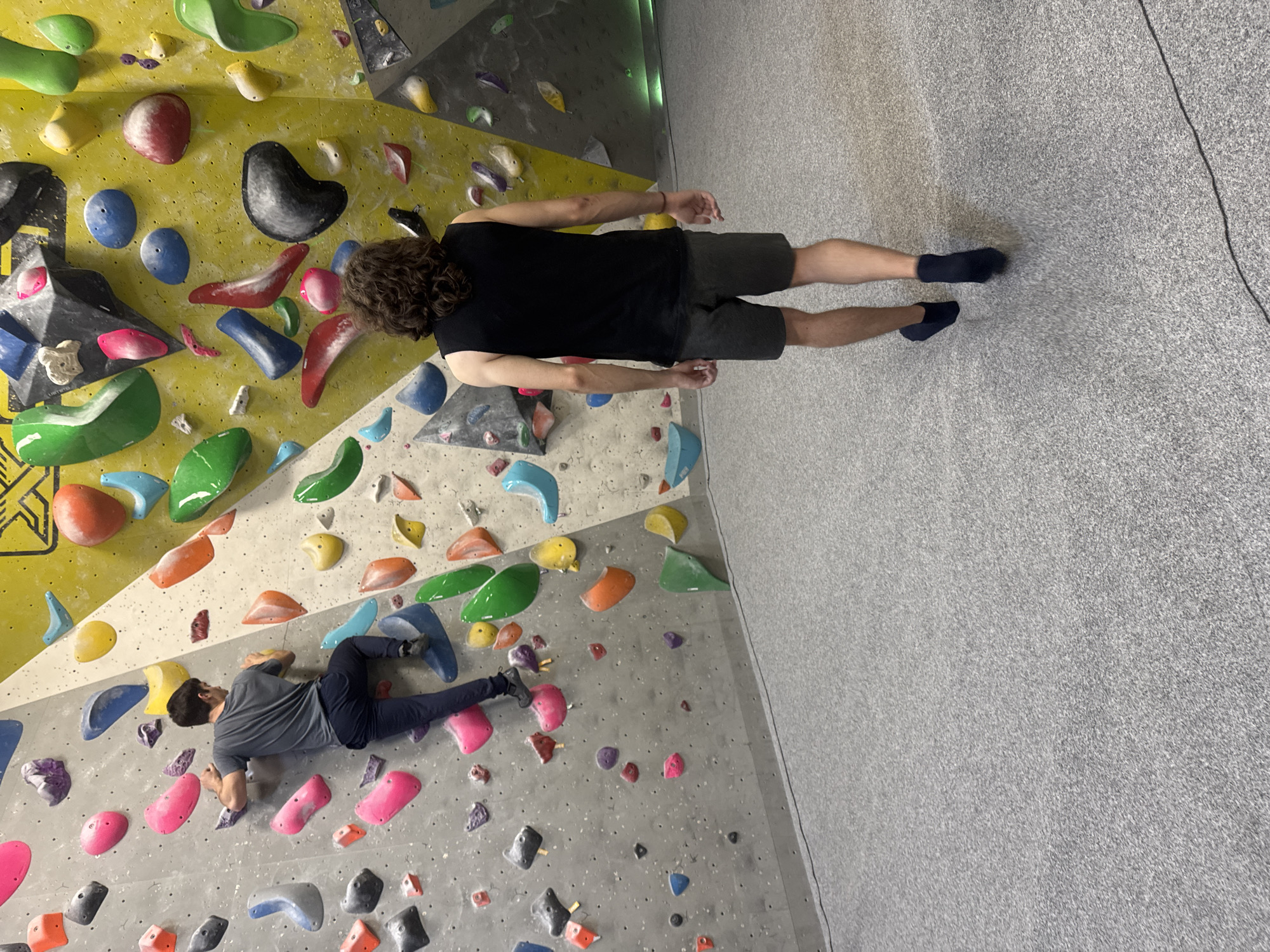 Climbers practice at indoor gym in Veliko Tarnovo