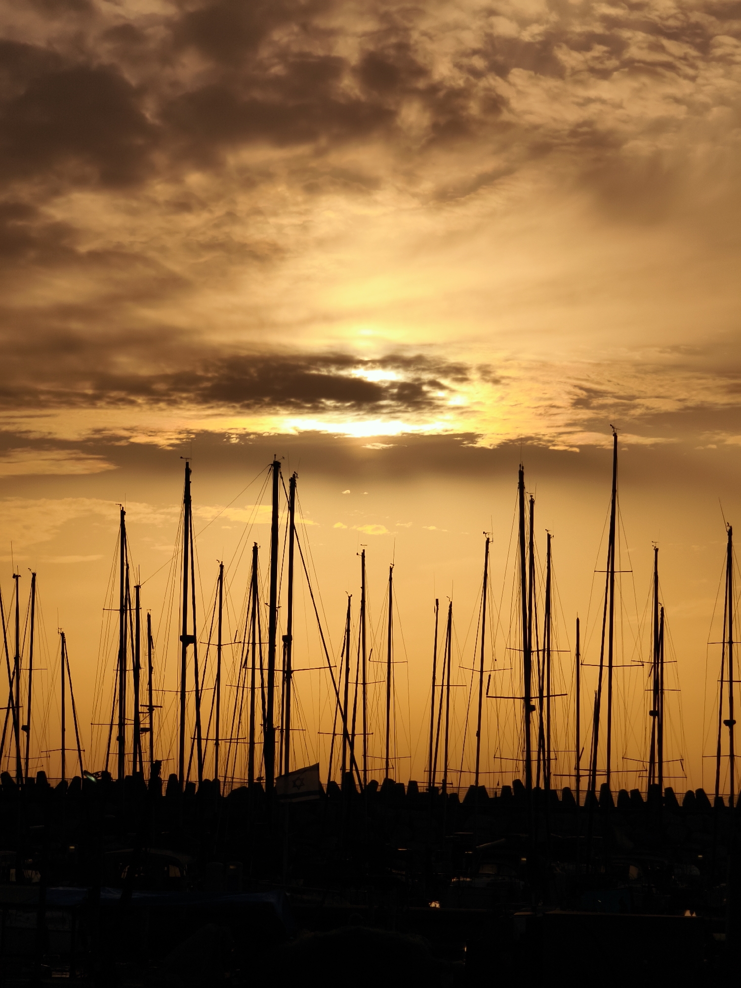 Sunset gathering captured at Ashkelon marina