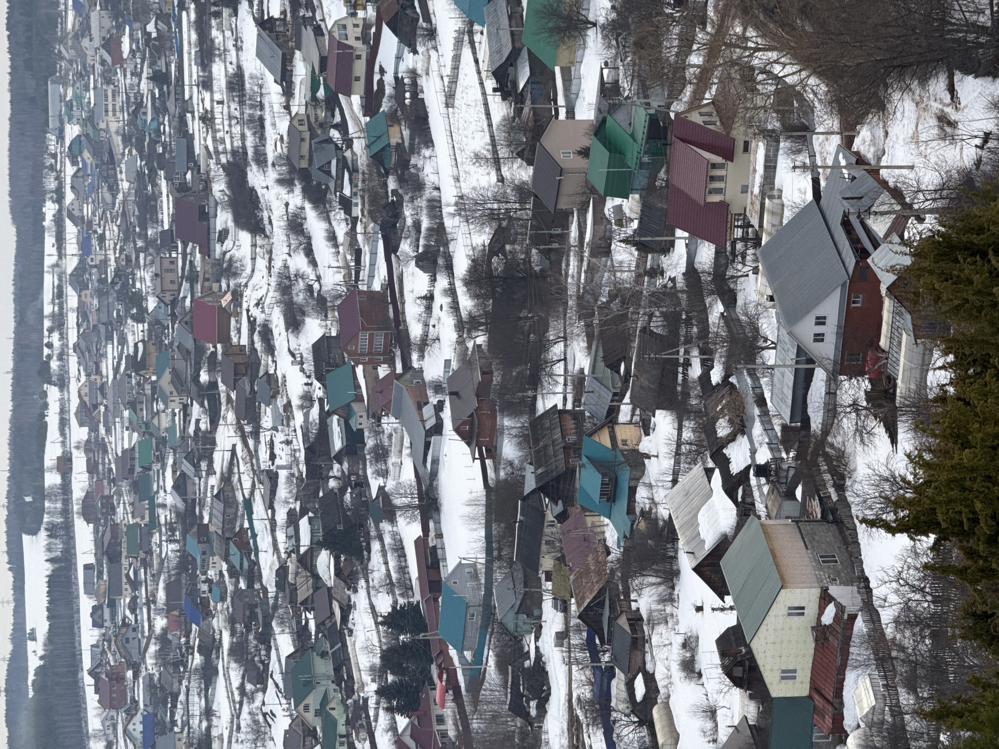 Winter landscape photography session documented in Russian village