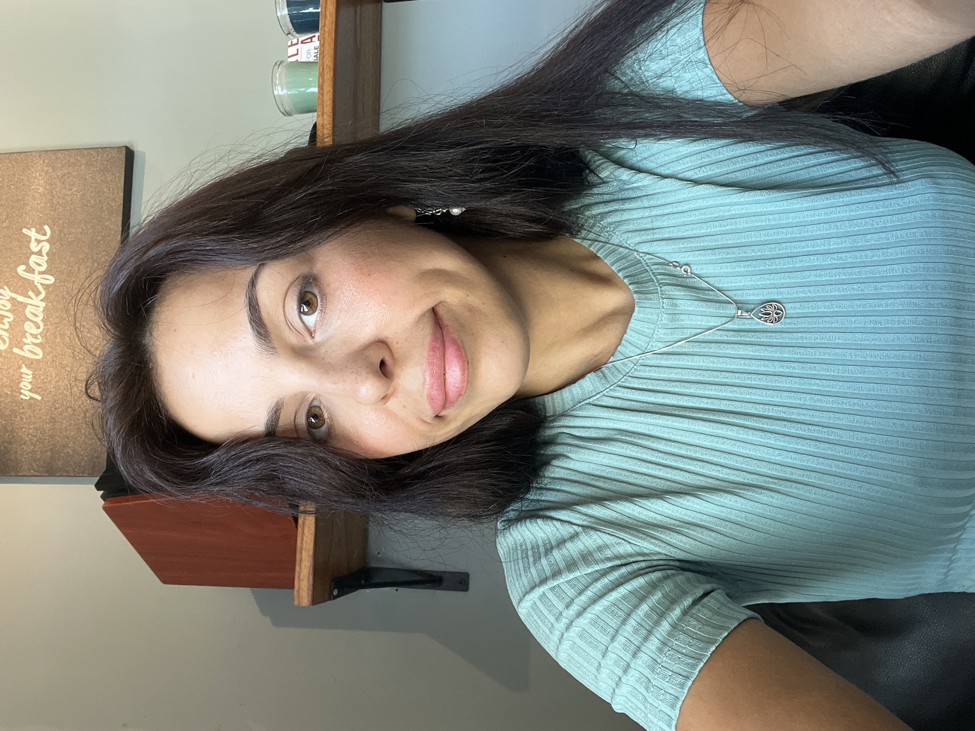 Woman takes bathroom selfie in Kuta Selatan, Indonesia
